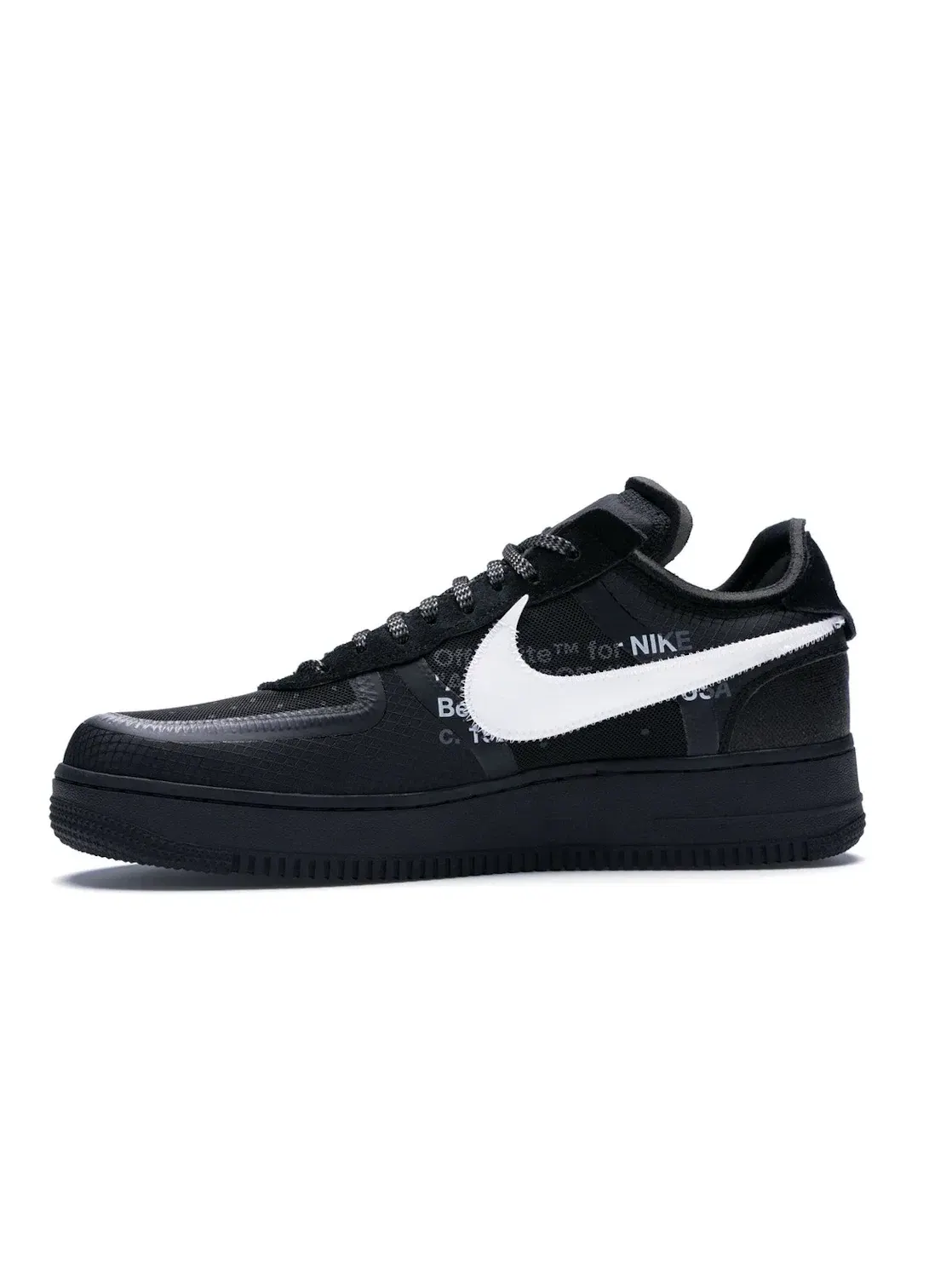 Мужские кроссовки с дизайном Off-White Nike Air Force 1 Low Nike — изображение 3 из 4, черный/белый--черный
