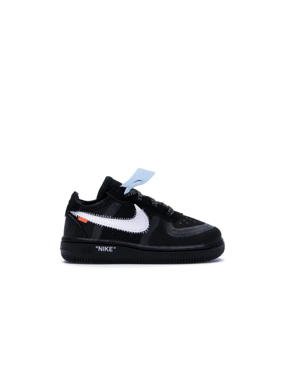 Детские кроссовки Lifestyle Nike Air Force 1 Low Off-White Black White — изображение 1 из 4, черный/белый--черный