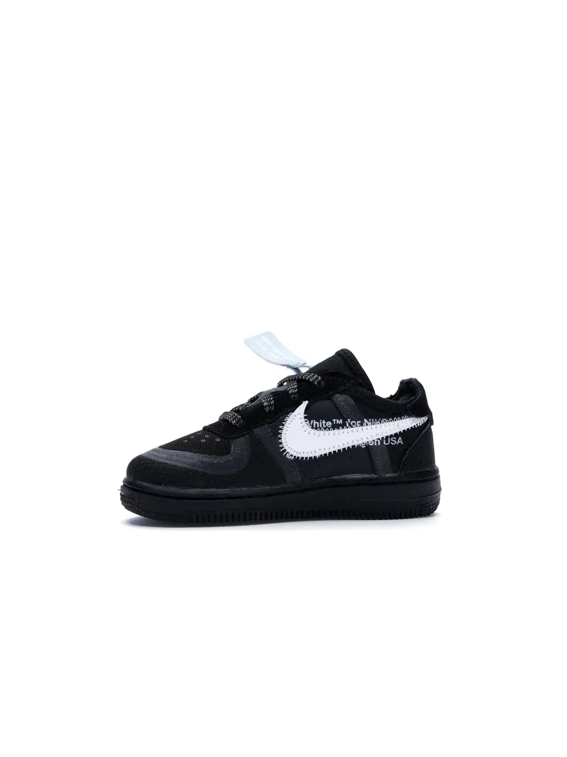 Детские кроссовки Lifestyle Nike Air Force 1 Low Off-White Black White — изображение 3 из 4, черный/белый--черный