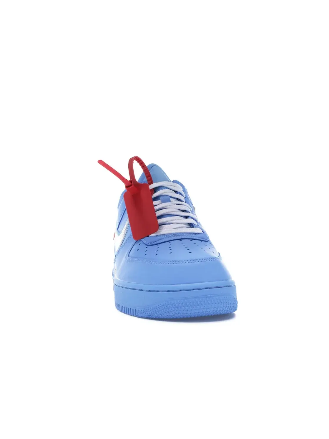 Мужские кроссовки с синим кожаным верхом Nike Air Force 1 Low Off-White MCA — изображение 2 из 4
