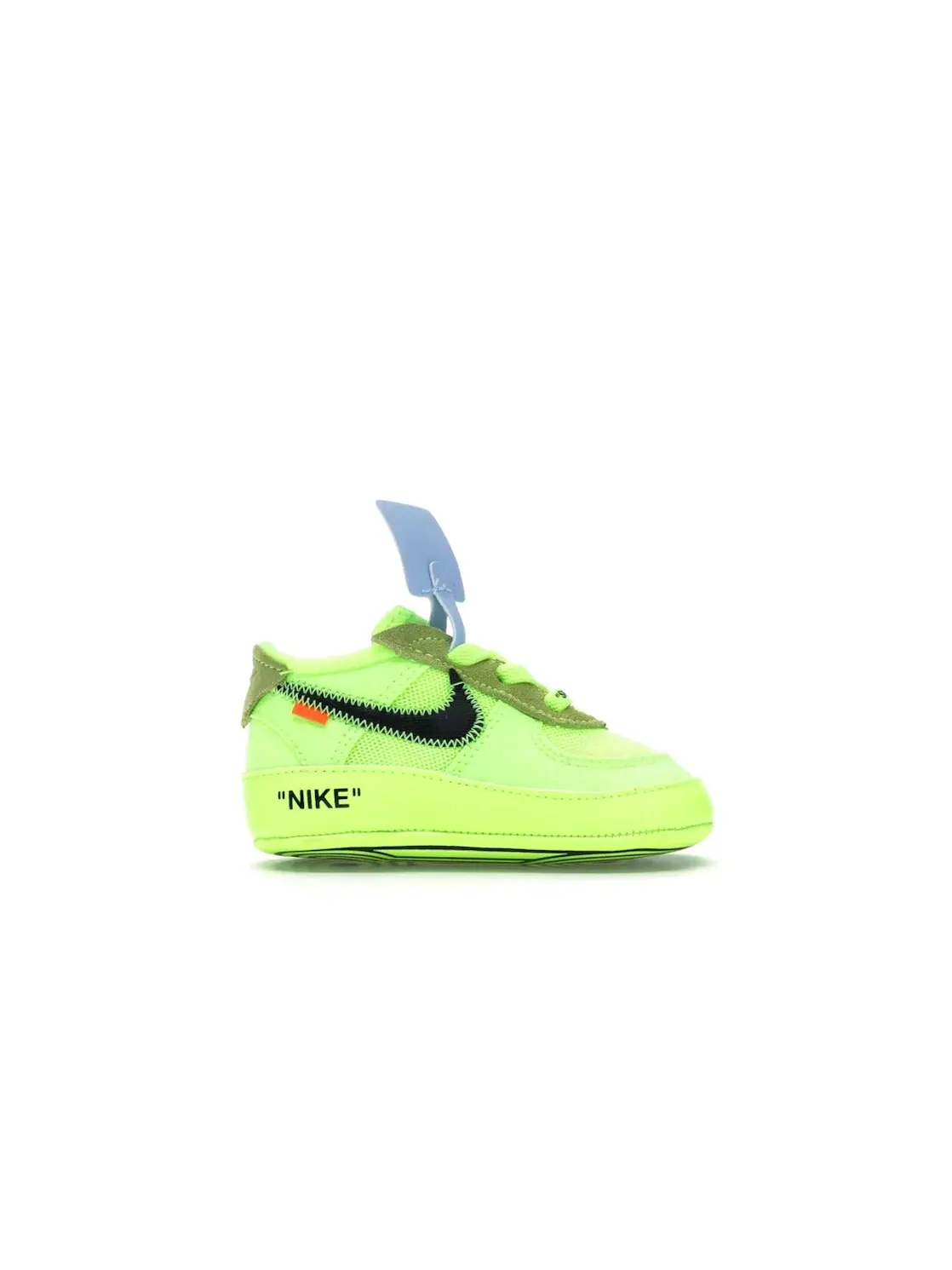 Детские кроссовки с ярким цветом Nike Air Force 1 Low Off-White Volt Nike — изображение 1 из 4, черный