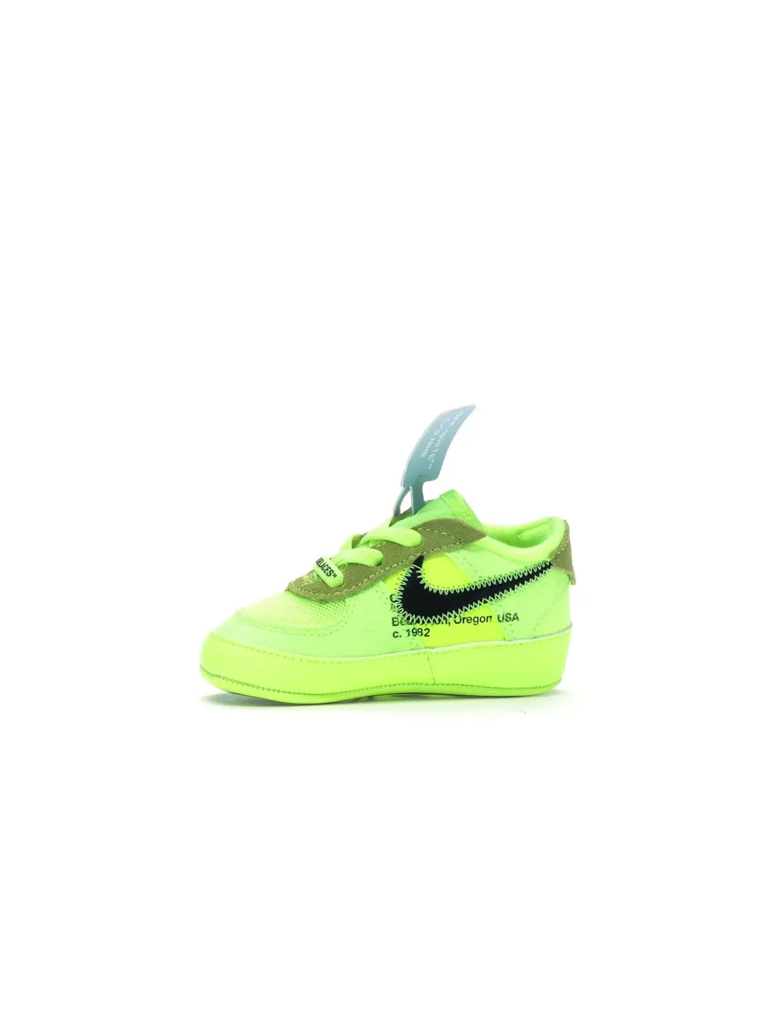 Детские кроссовки с ярким цветом Nike Air Force 1 Low Off-White Volt Nike — изображение 3 из 4, черный