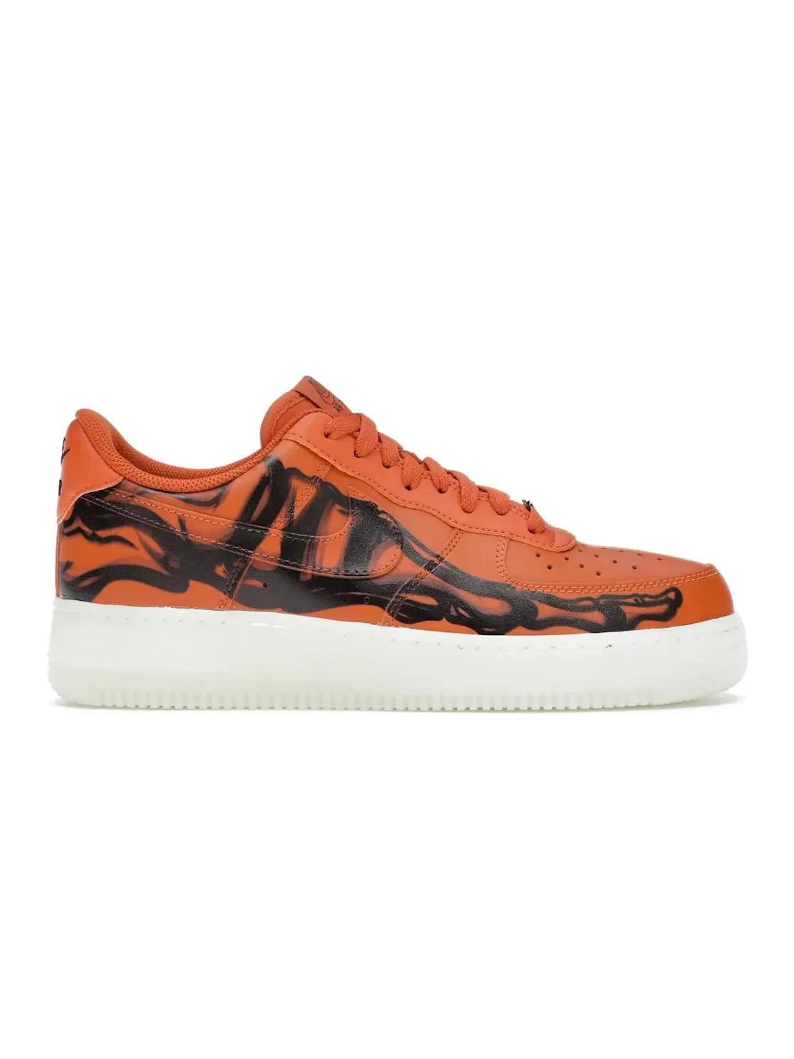 Мужские кроссовки с принтом скелета Nike Air Force 1 Low — изображение 1 из 4, белый-черный