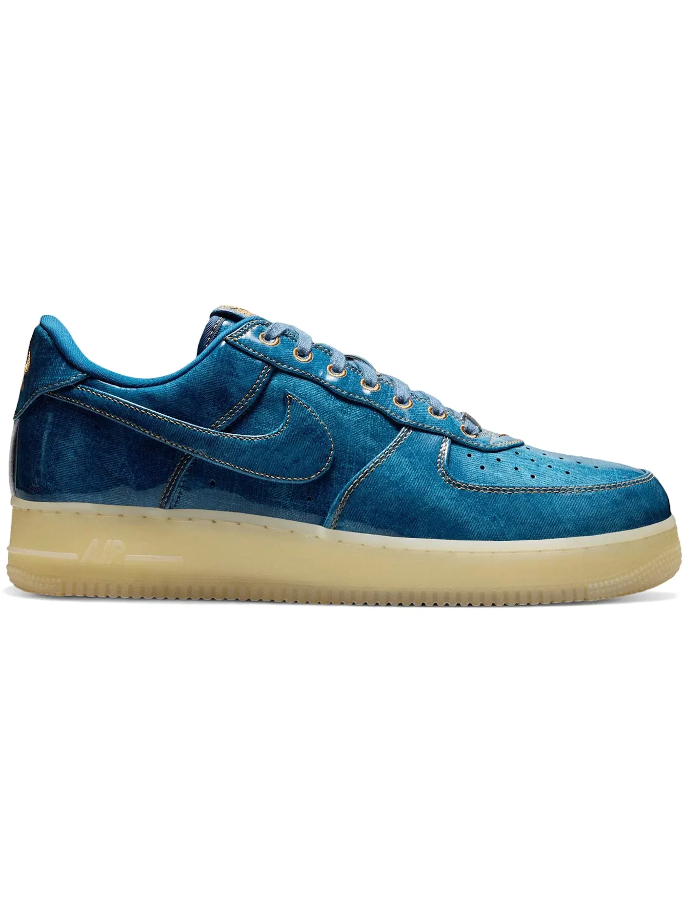 Мужские кроссовки Lifestyle с принтом Nike Air Force 1 Low Nike — изображение 1 из 1, синий/натуральный//синий