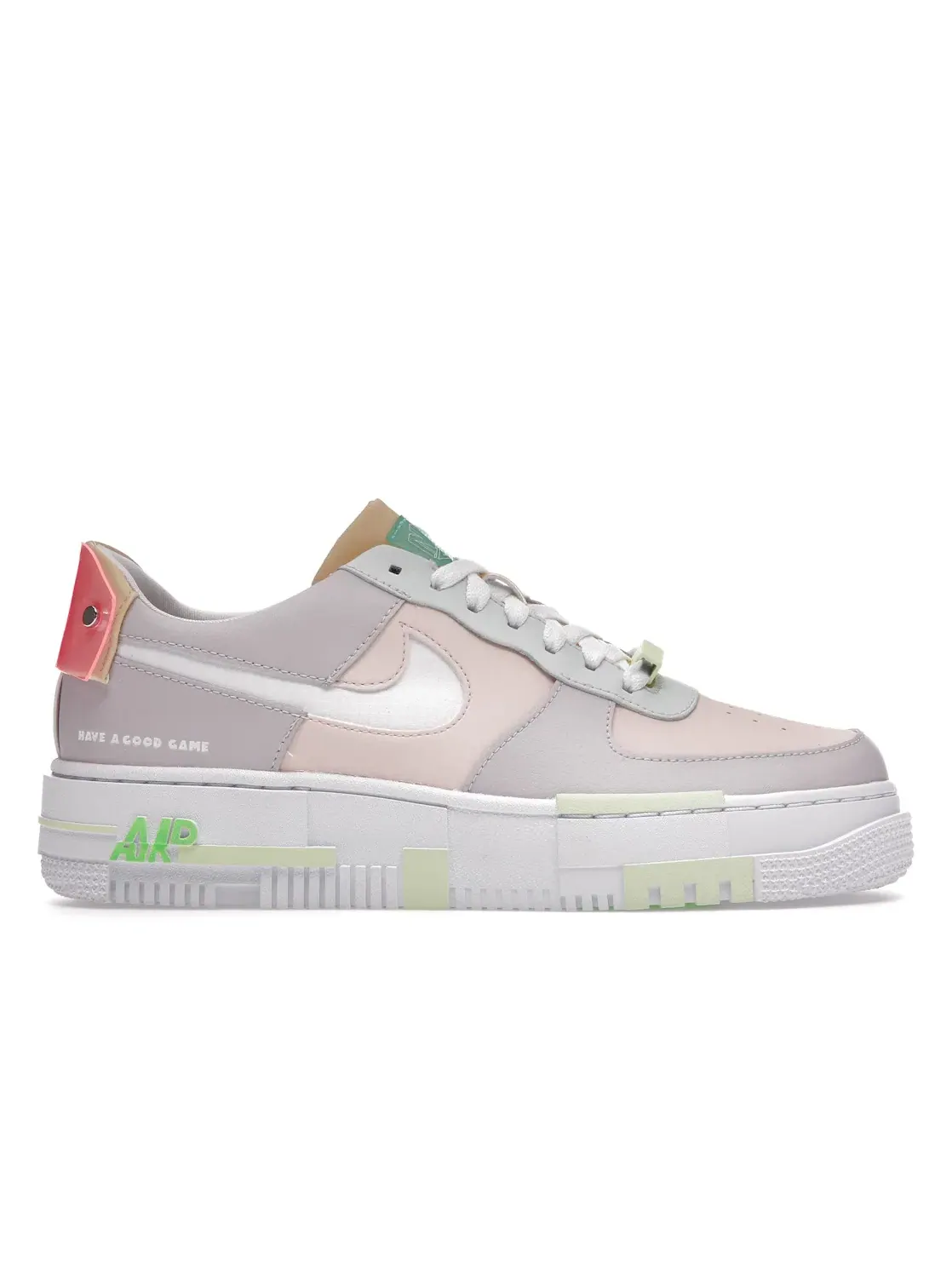 Женские кроссовки для активного отдыха Nike Air Force 1 Low Pixel — изображение 1 из 4, серый/бежевый//желтый