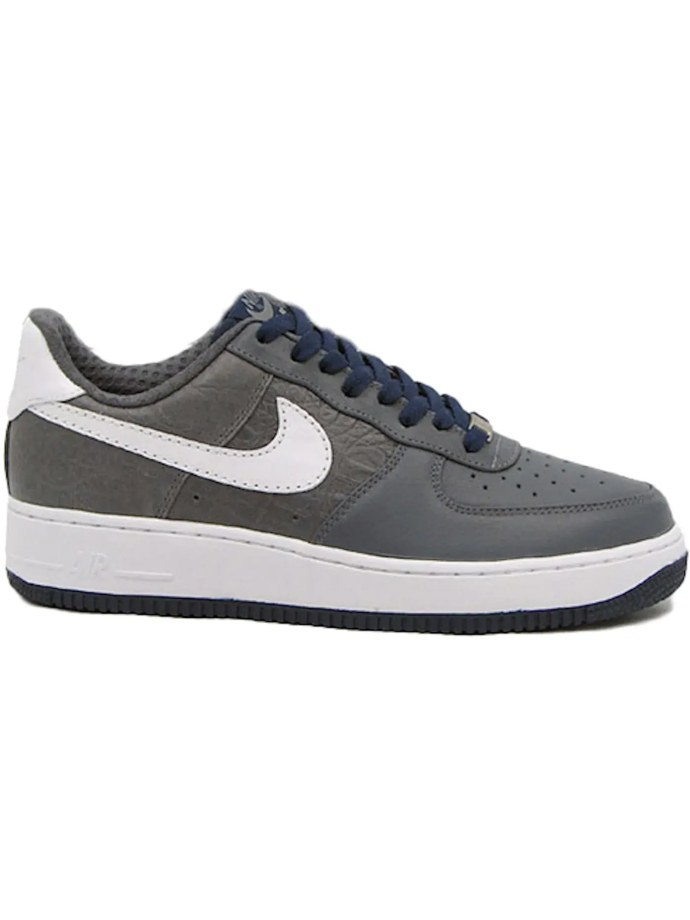 Мужские кроссовки с крок-фактурой Nike Air Force 1 Low Premium — изображение 1 из 1, серый/темно-синий