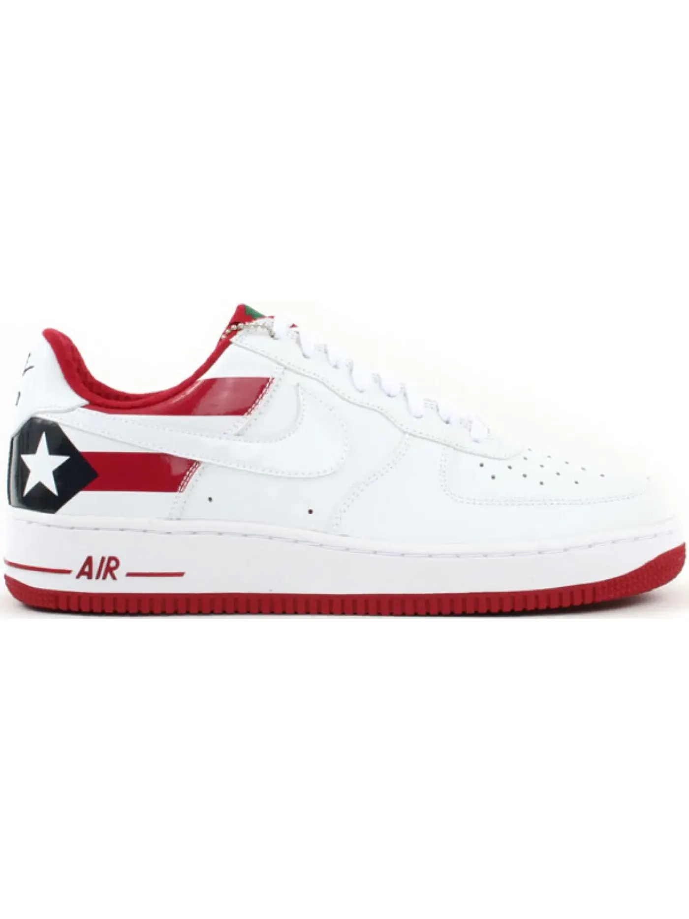 Мужские кроссовки с длинным шнурованием Nike Air Force 1 Low — изображение 1 из 1, белый/белый--красный