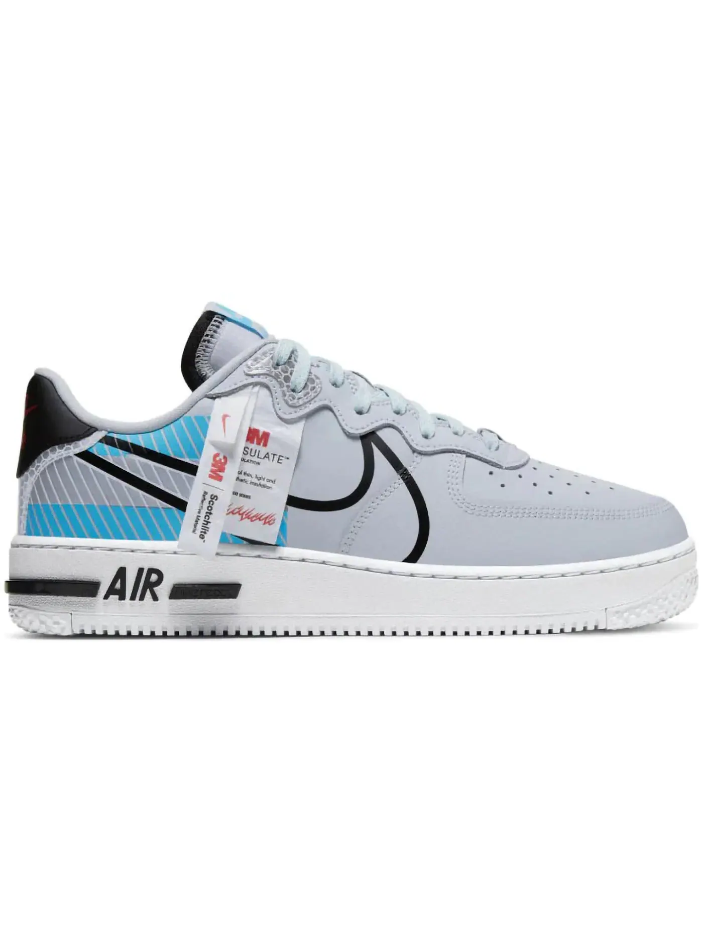 Мужские кроссовки с длинным шнурком Nike Air Force 1 Low React — изображение 1 из 1