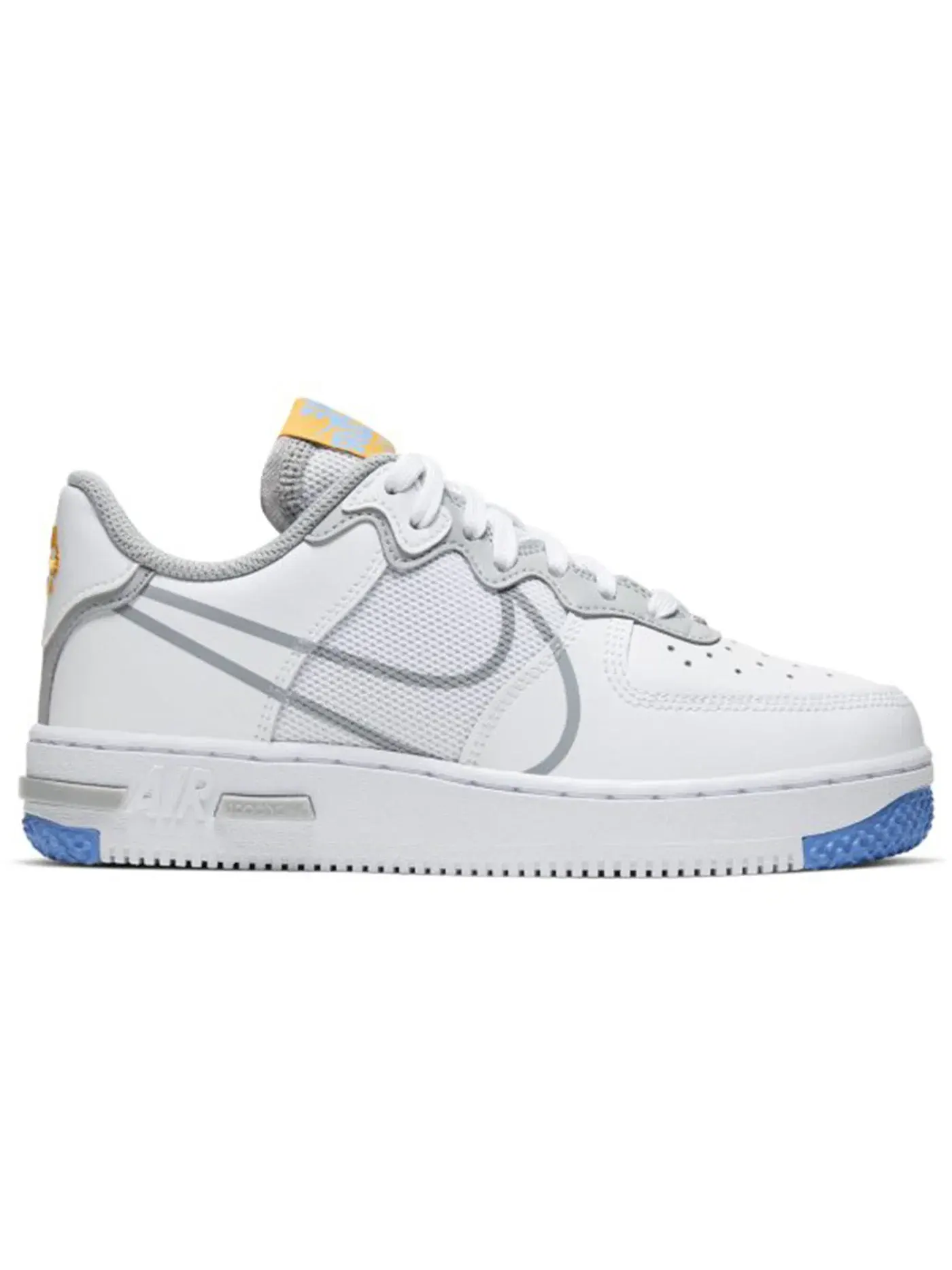 Детские кроссовки Lifestyle с технологией React Nike Air Force 1 Low React SU Nike — изображение 1 из 1, белый/светлый серый