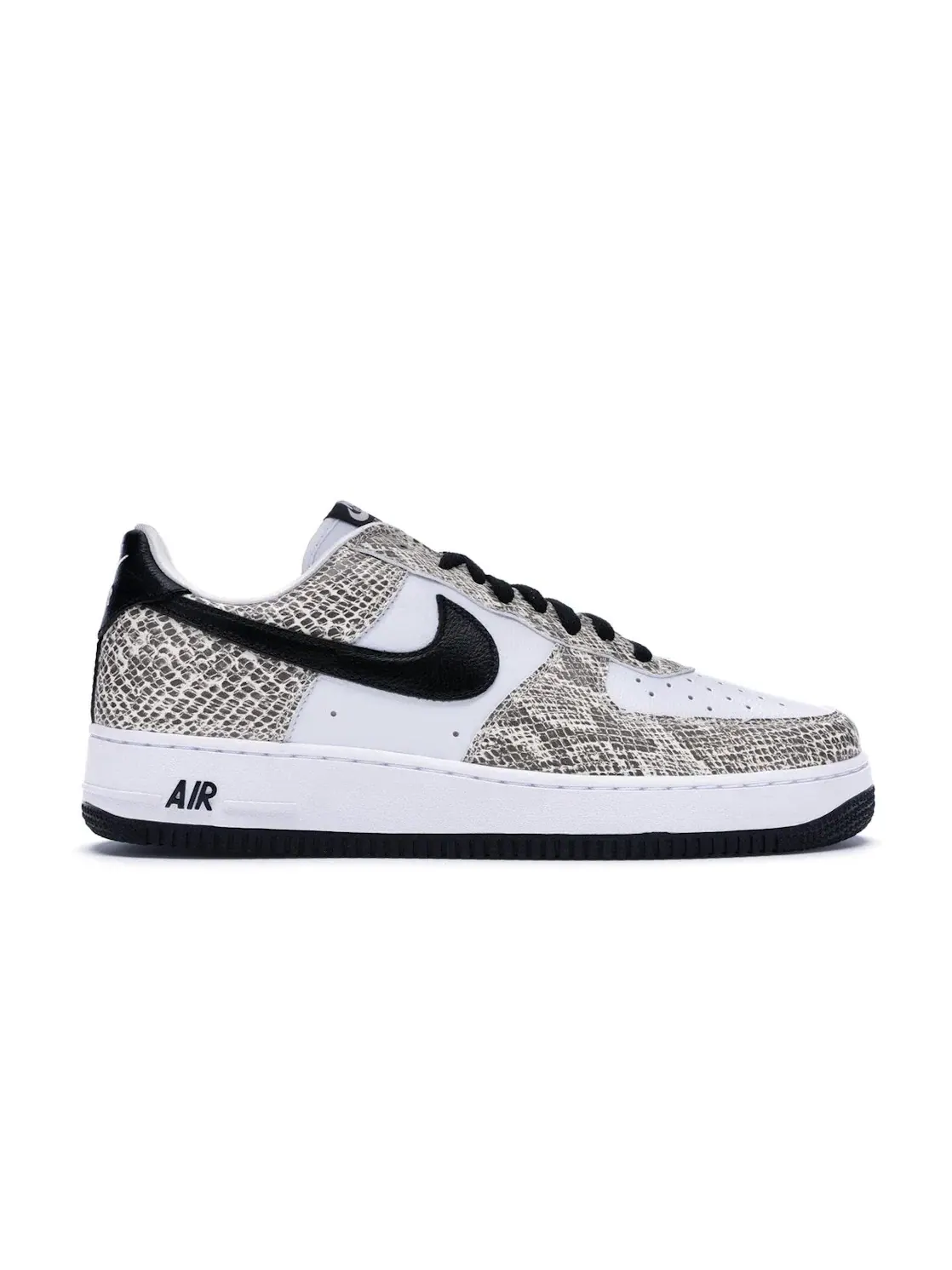 Мужские кроссовки с принтом под змеиную кожу Nike Air Force 1 Low Retro — изображение 1 из 4, белый/черный