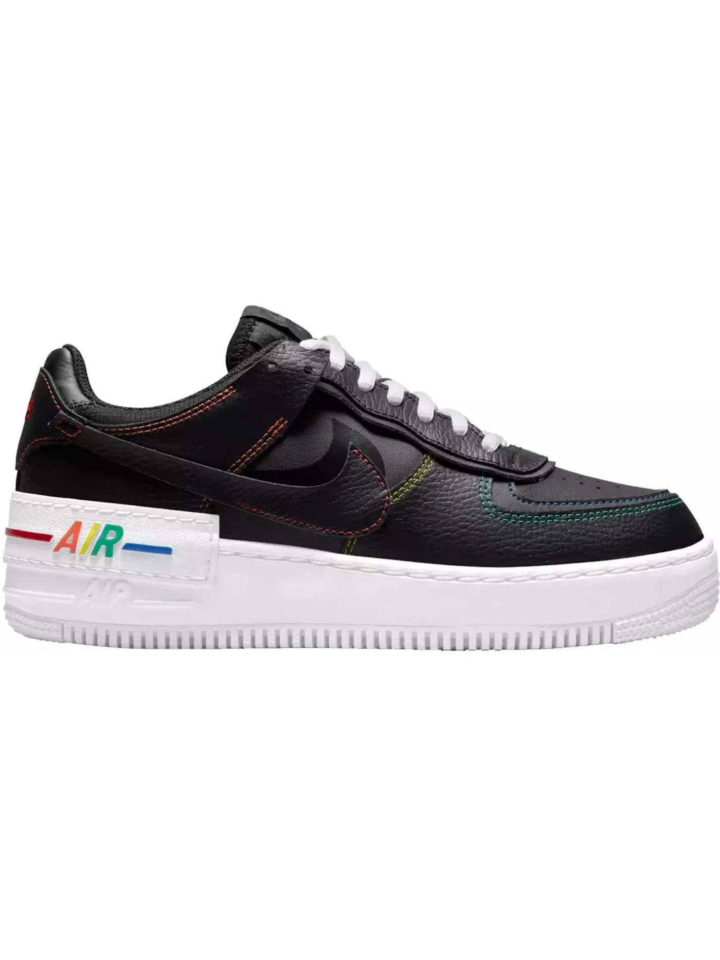 Женские кроссовки Nike Air Force 1 Low Shadow — изображение 1 из 1, черный/желтый/красный