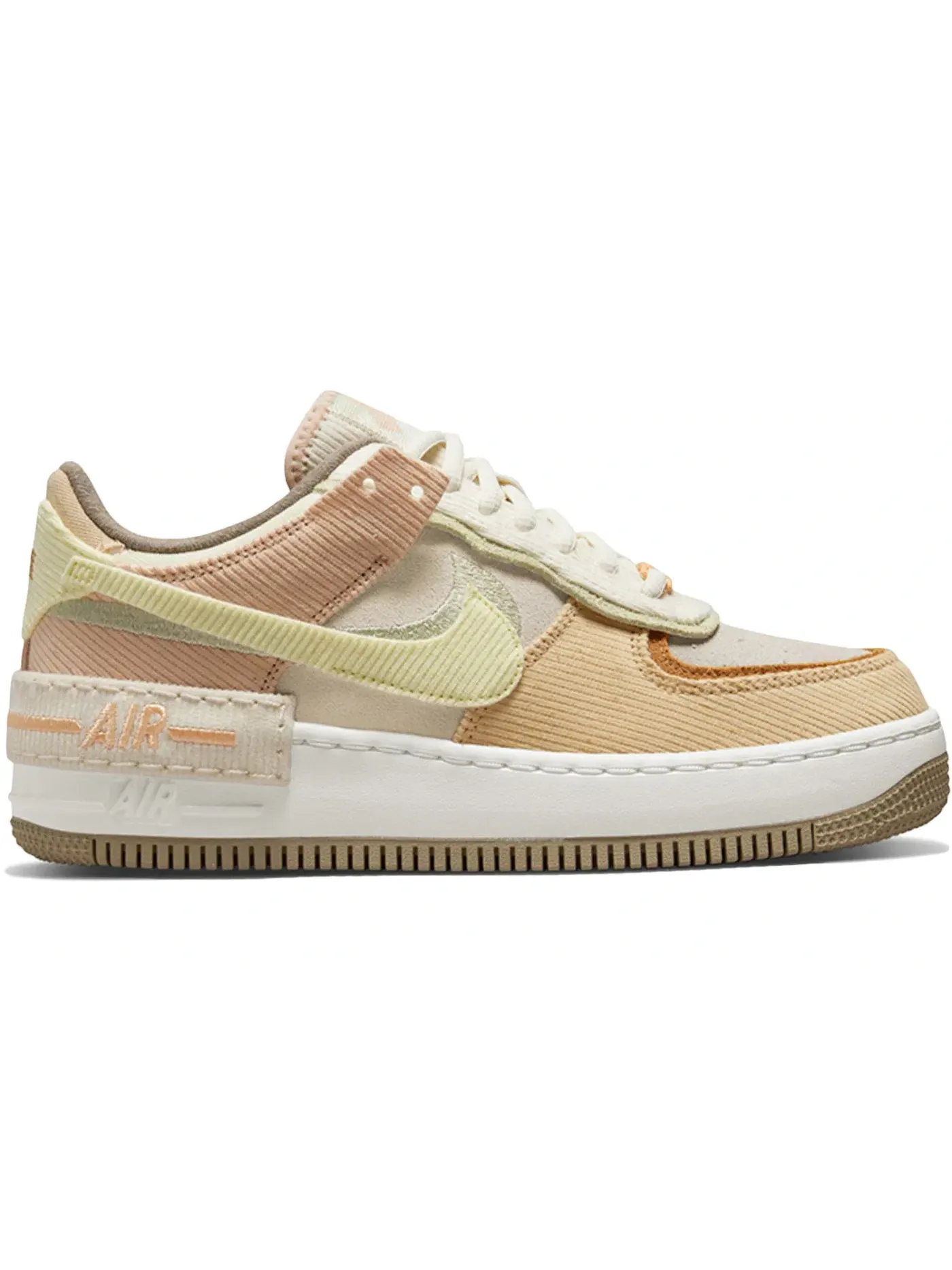 Женские кроссовки из вельвета и замши Nike Air Force 1 Low Shadow — изображение 1 из 1, бежевый/бежевый