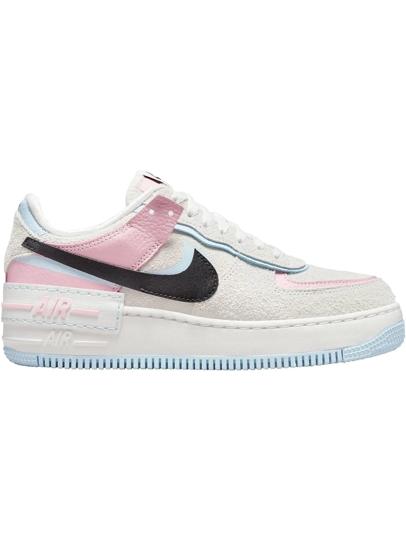 Женские кроссовки с низким профилем Nike Air Force 1 Low Shadow — изображение 1 из 1, белый/черный/розовый