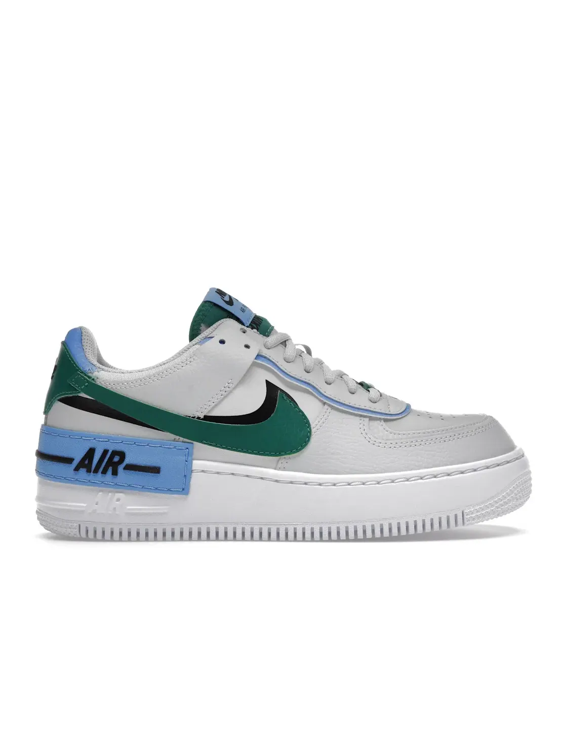 Женские кроссовки с контрастными деталями Nike Air Force 1 Low Shadow — изображение 1 из 4, черный/синий