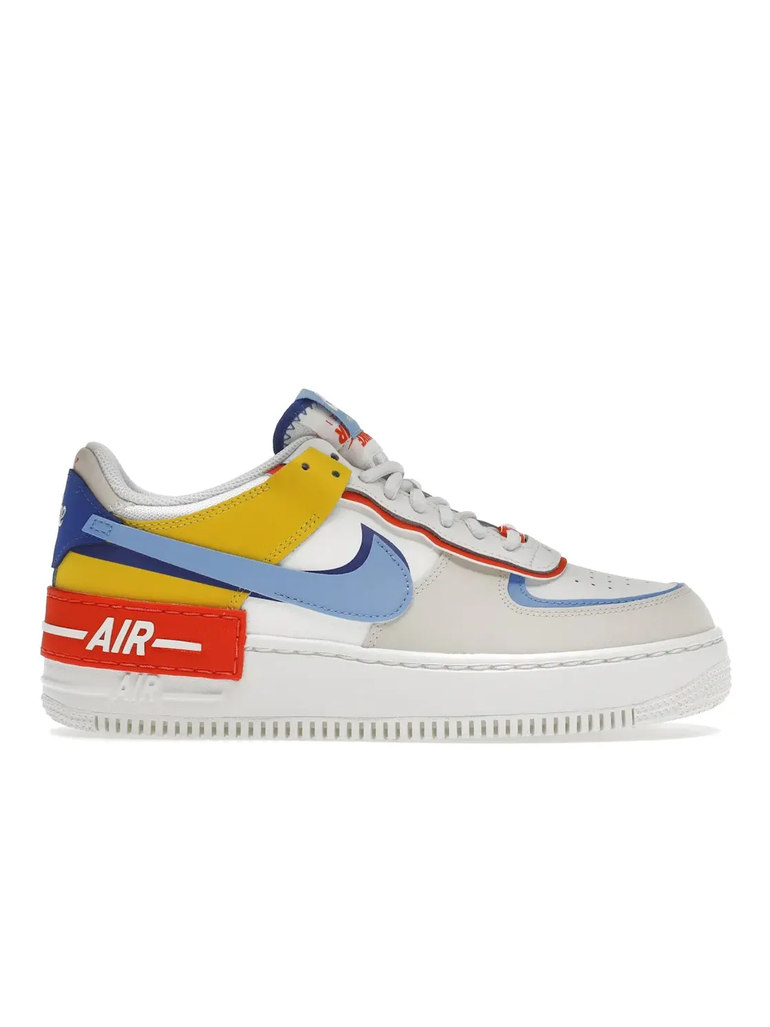 Женские кроссовки с многослойным дизайном Nike Air Force 1 Low Shadow — изображение 1 из 4, оранжевый/синий