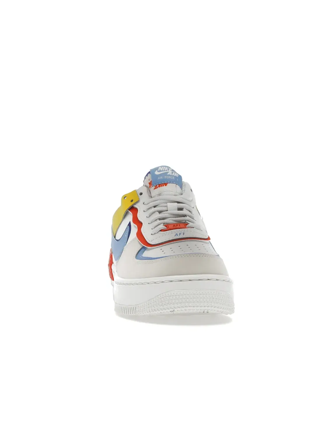 Женские кроссовки с многослойным дизайном Nike Air Force 1 Low Shadow — изображение 2 из 4, оранжевый/синий