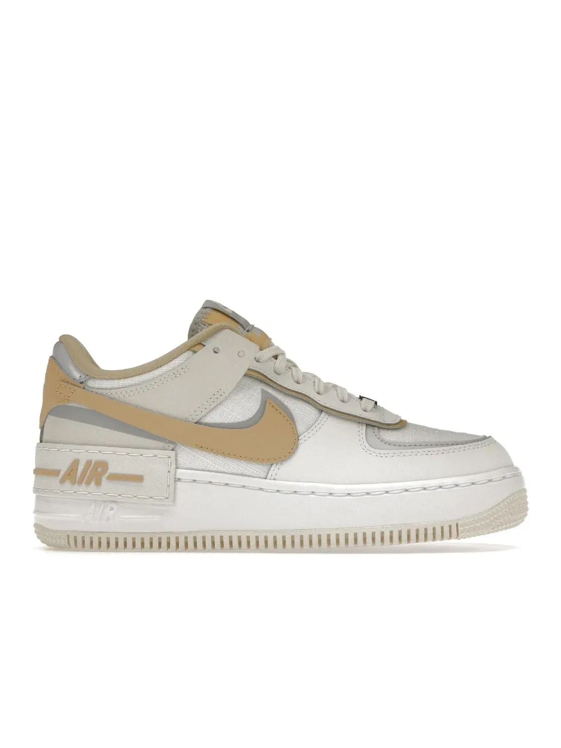 Женские кроссовки с двойной подошвой Nike Air Force 1 Low Shadow — изображение 1 из 4, бежевый