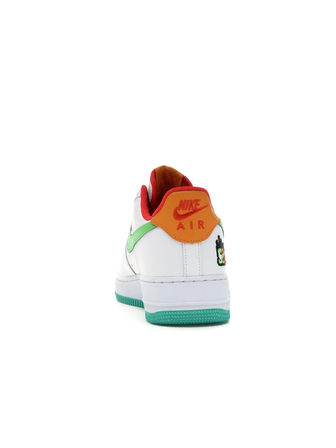 Мужские кроссовки Lifestyle Nike Air Force 1 Low — изображение 4 из 4, белый/зеленый-оранжевый