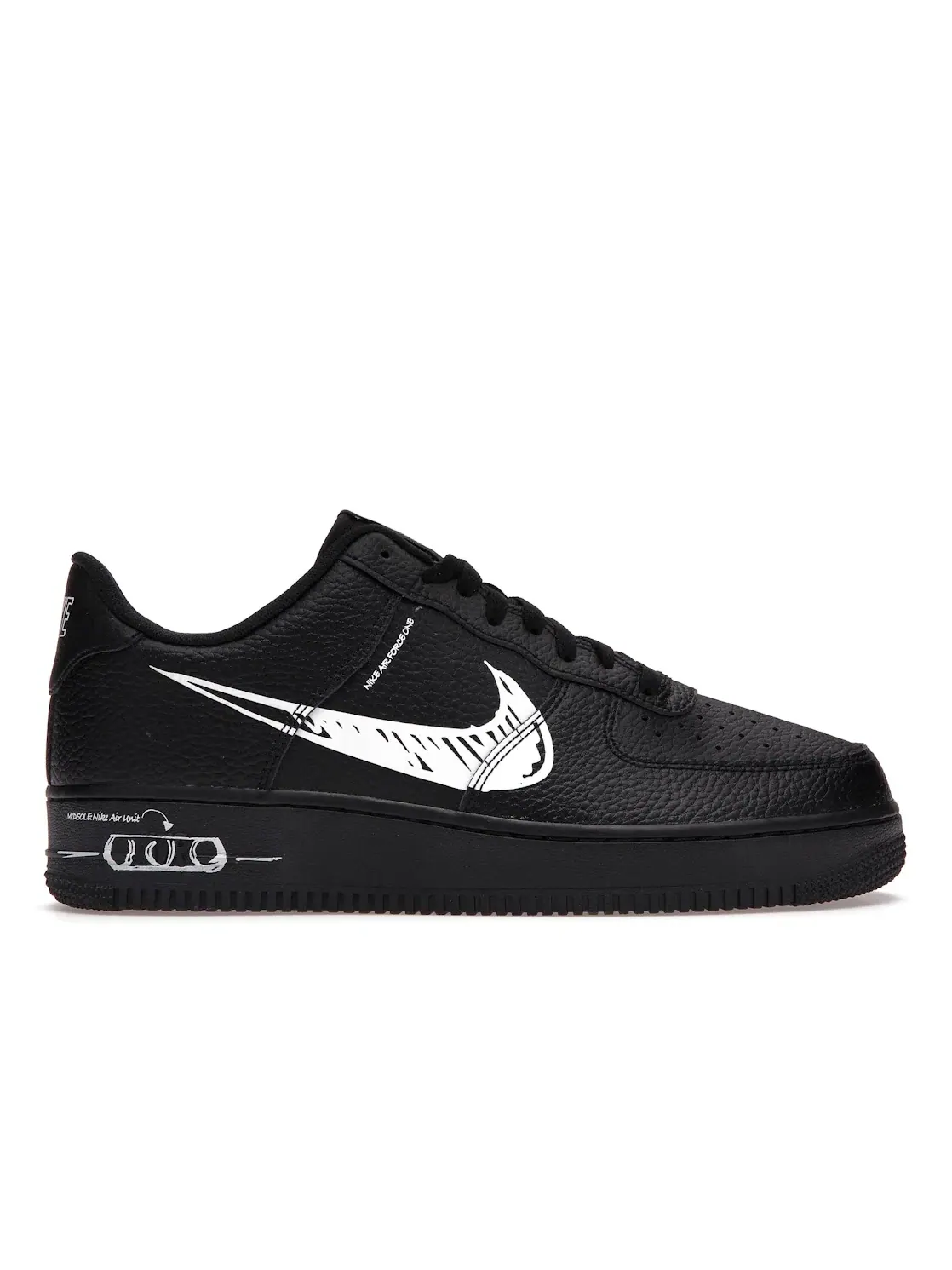 Мужские кроссовки Lifestyle с принтом Nike Air Force 1 Low Nike — изображение 1 из 4, черный/белый-черный