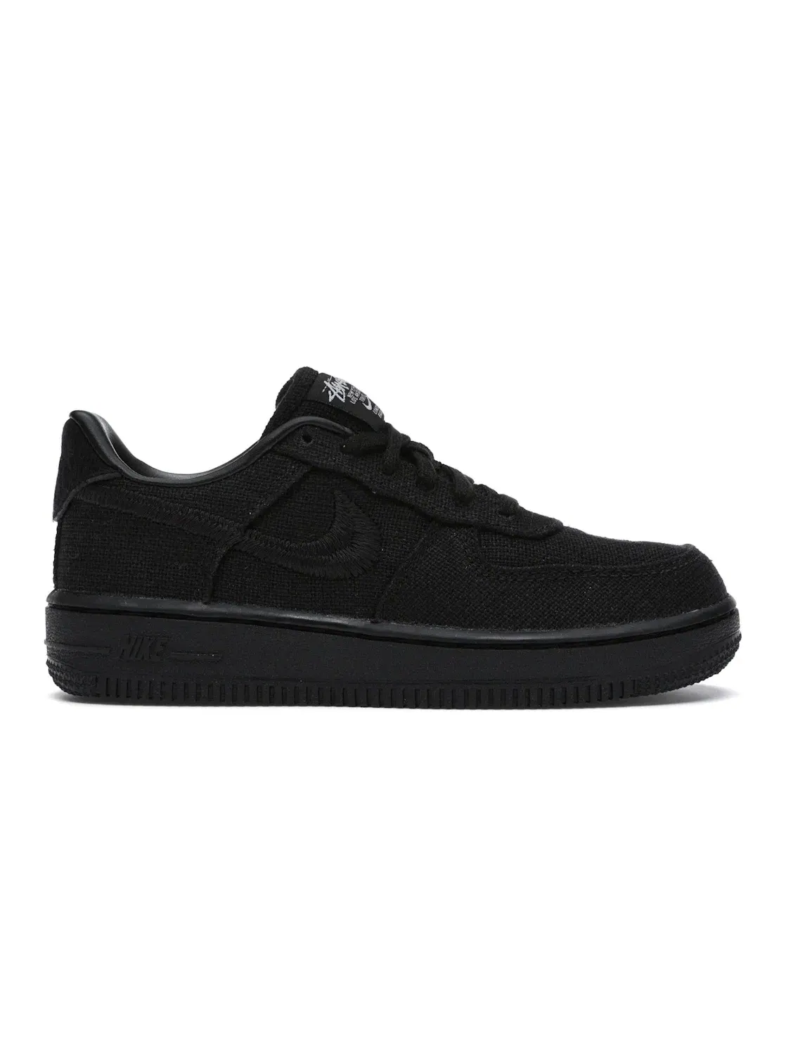 Детские кроссовки Lifestyle с брендовым логотипом Nike Air Force 1 Low Stussy Black — изображение 1 из 4