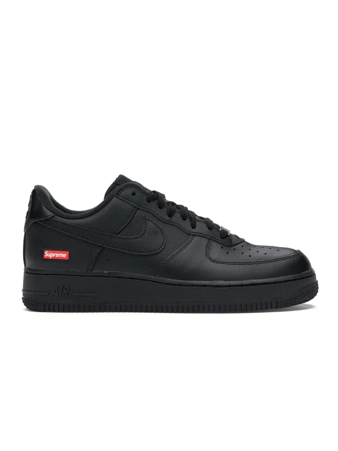 Мужские кроссовки кожаные Nike Air Force 1 Low Supreme — изображение 1 из 4, черный/черный-черный
