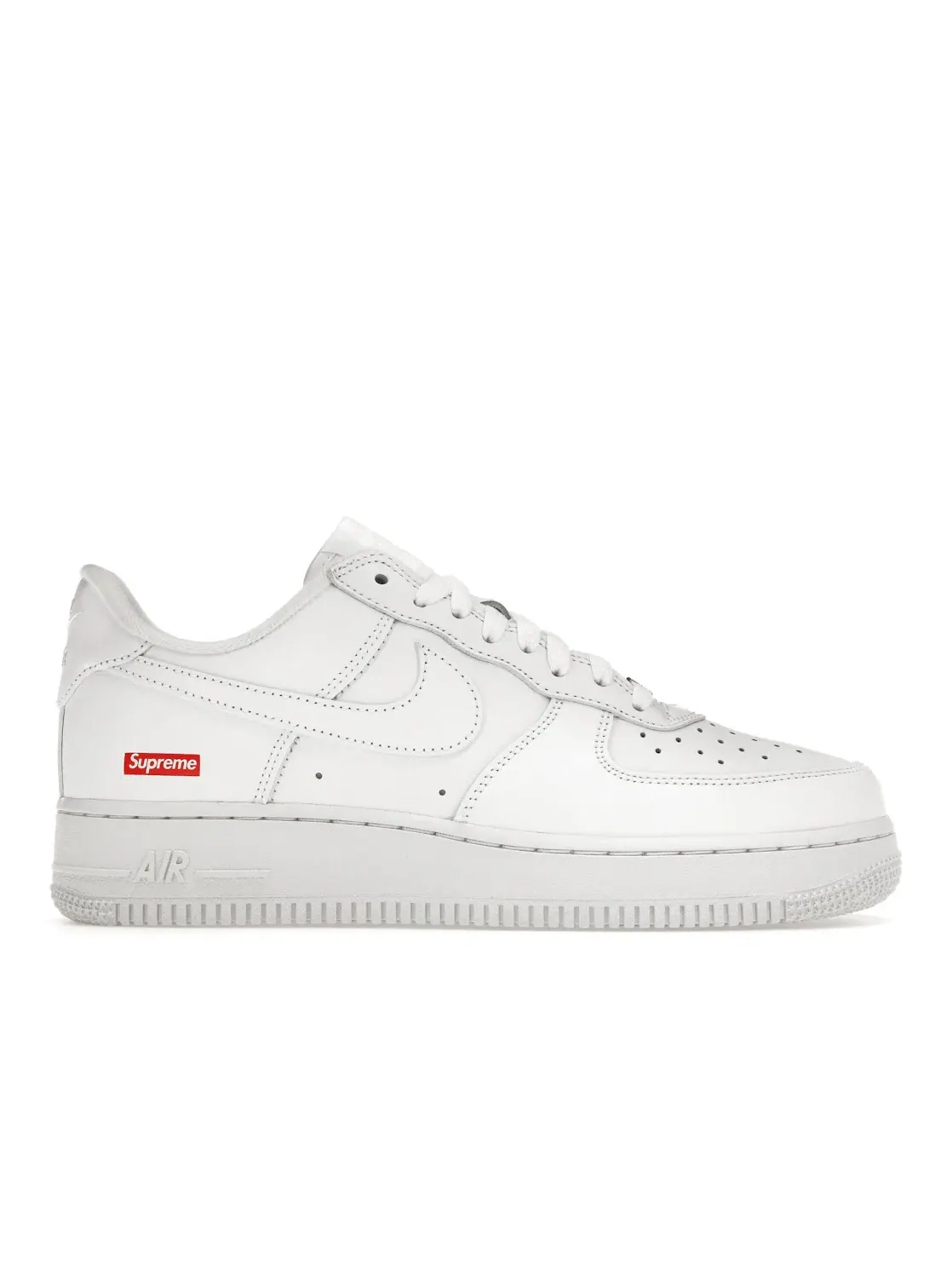 Мужские кроссовки с кожаным верхом Nike Air Force 1 Low Supreme — изображение 1 из 4, белый/белый-белый