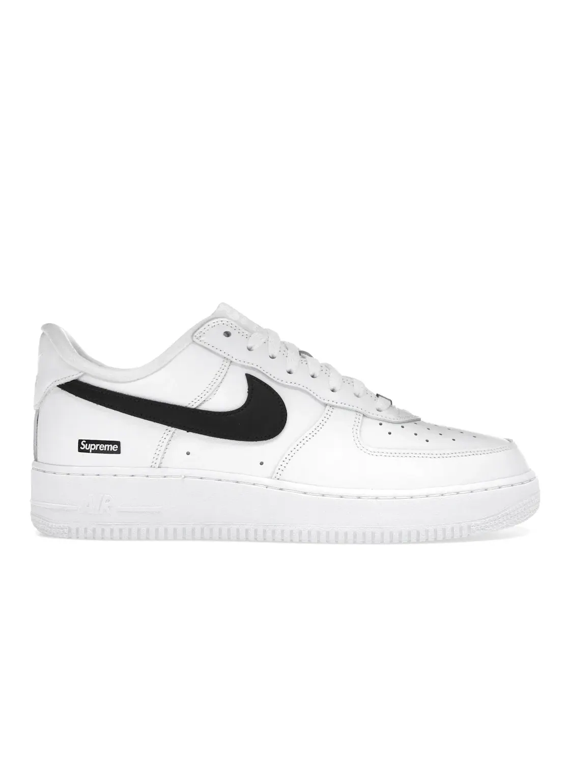 Мужские кроссовки кожаные Supreme Nike Air Force 1 Low — изображение 1 из 4, белый/черный/белый