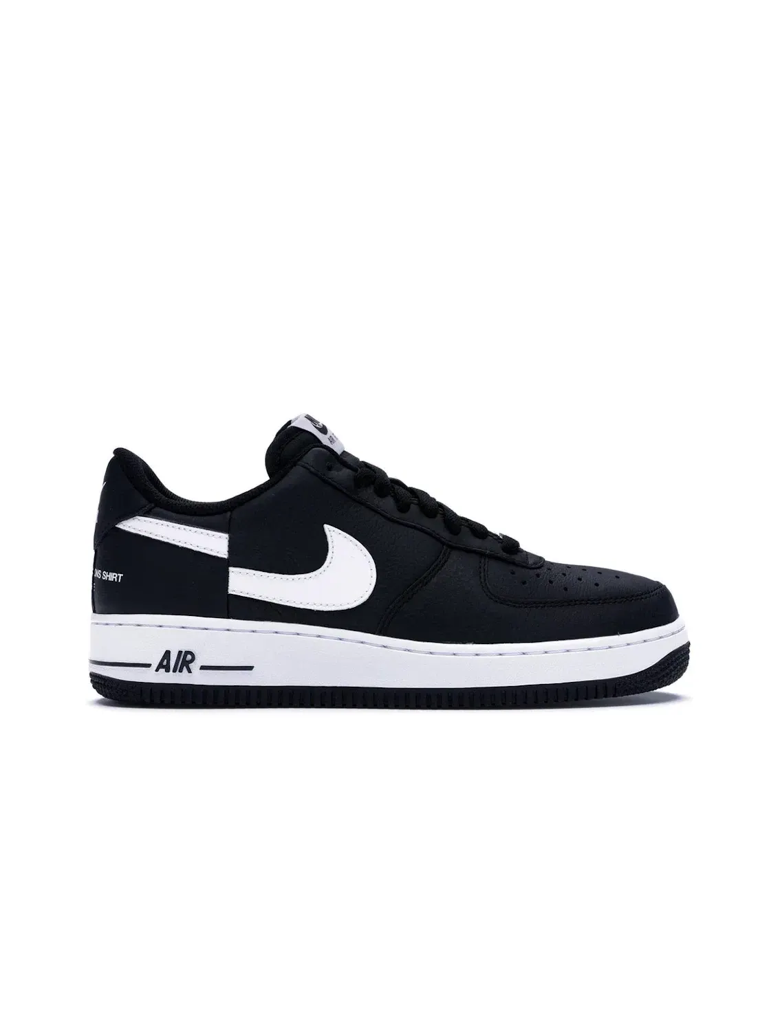 Мужские кроссовки кожаные Nike Air Force 1 Low Supreme x Comme des Garçons — изображение 1 из 4, черный/белый