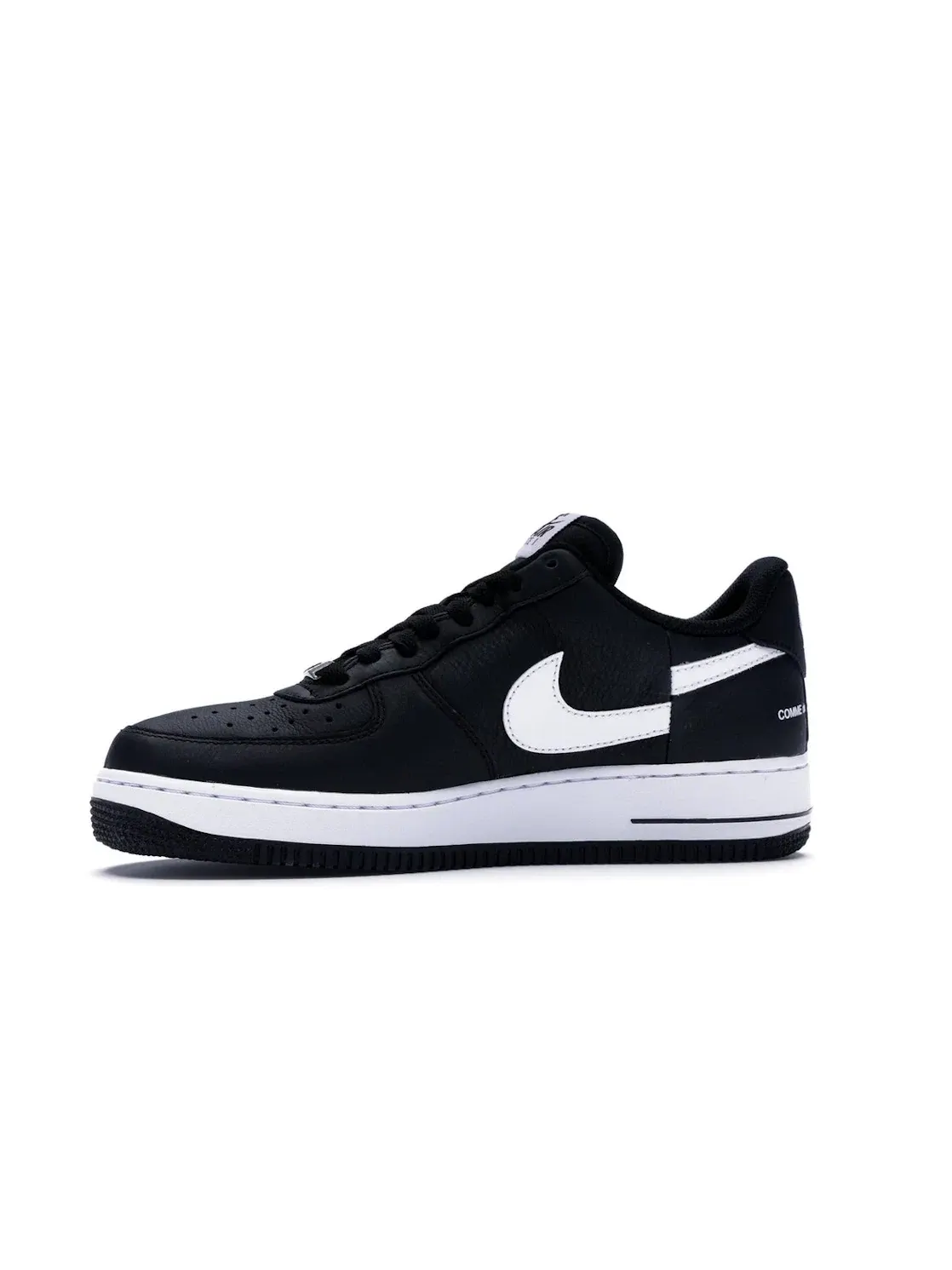 Мужские кроссовки кожаные Nike Air Force 1 Low Supreme x Comme des Garçons — изображение 3 из 4, черный/белый