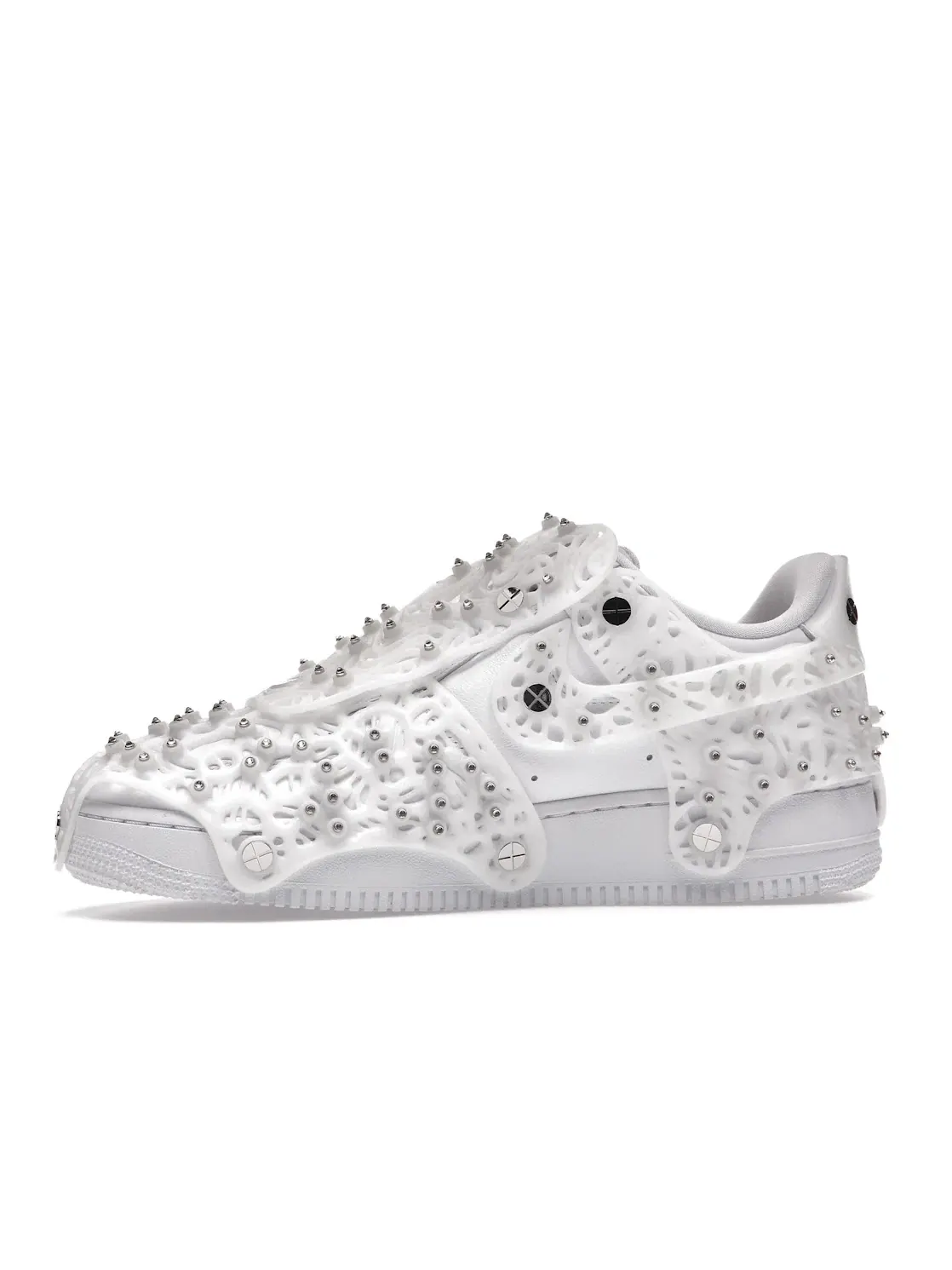 Женские кроссовки Lifestyle с кристаллами Swarovski Nike Air Force 1 Low — изображение 3 из 4, белый/белый/белый