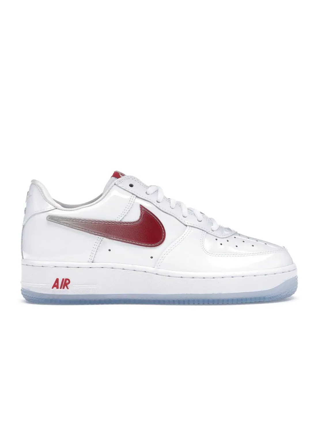 Мужские кроссовки с патент-лакированным верхом Nike Air Force 1 Low — изображение 1 из 4, белый/красный