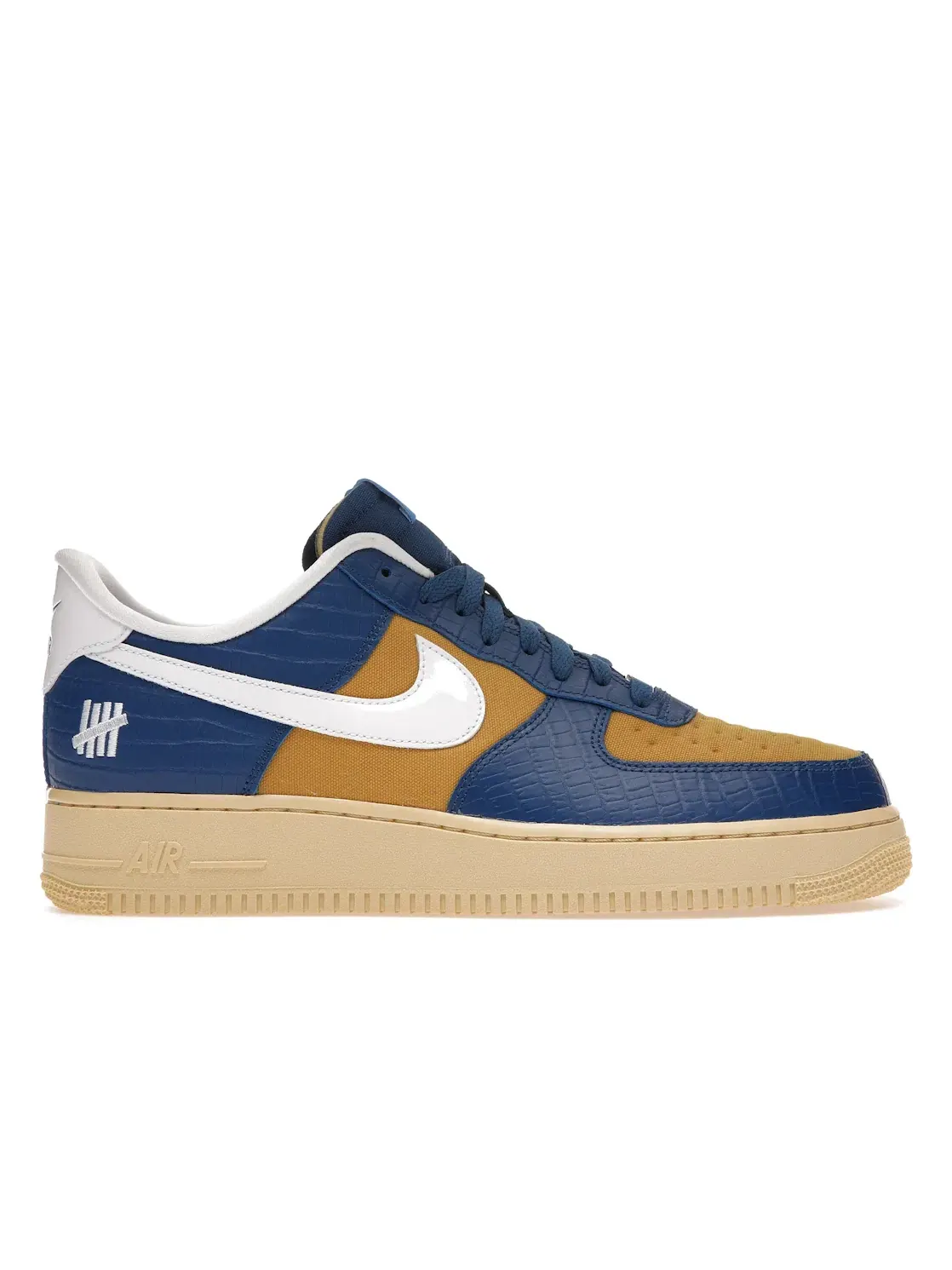 Мужские кроссовки Lifestyle с принтом Nike Air Force 1 Low SP Undefeated 5 On It Blue Yellow Croc — изображение 1 из 4