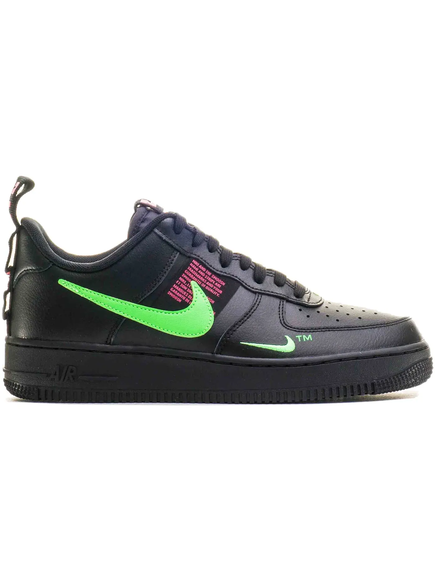 Мужские кроссовки Lifestyle Nike Air Force 1 Low Utility — изображение 1 из 1, черный/розовый-зеленый