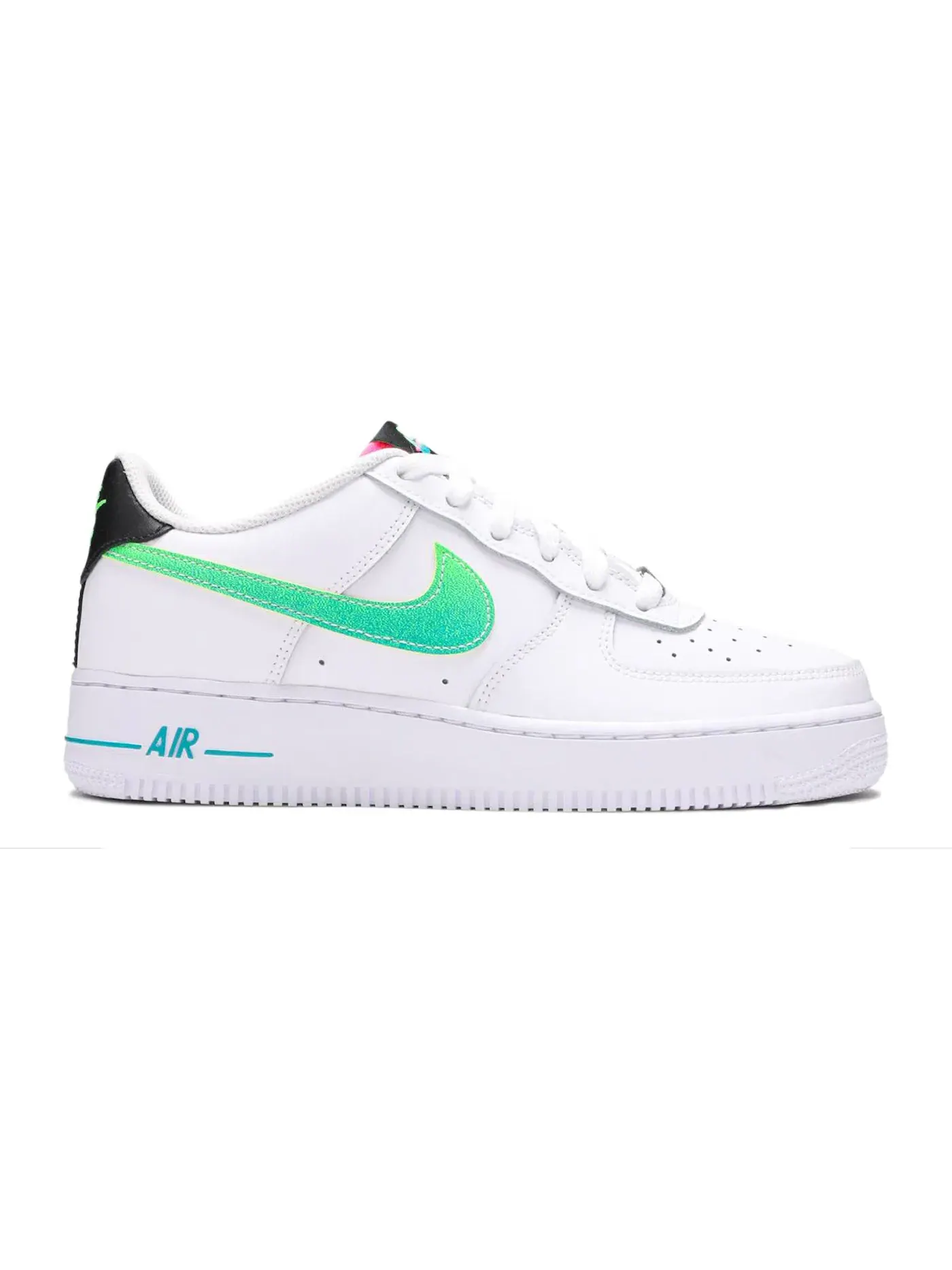 Детские кроссовки Lifestyle Nike Air Force 1 Low — изображение 1 из 1, белый//черный/зеленый