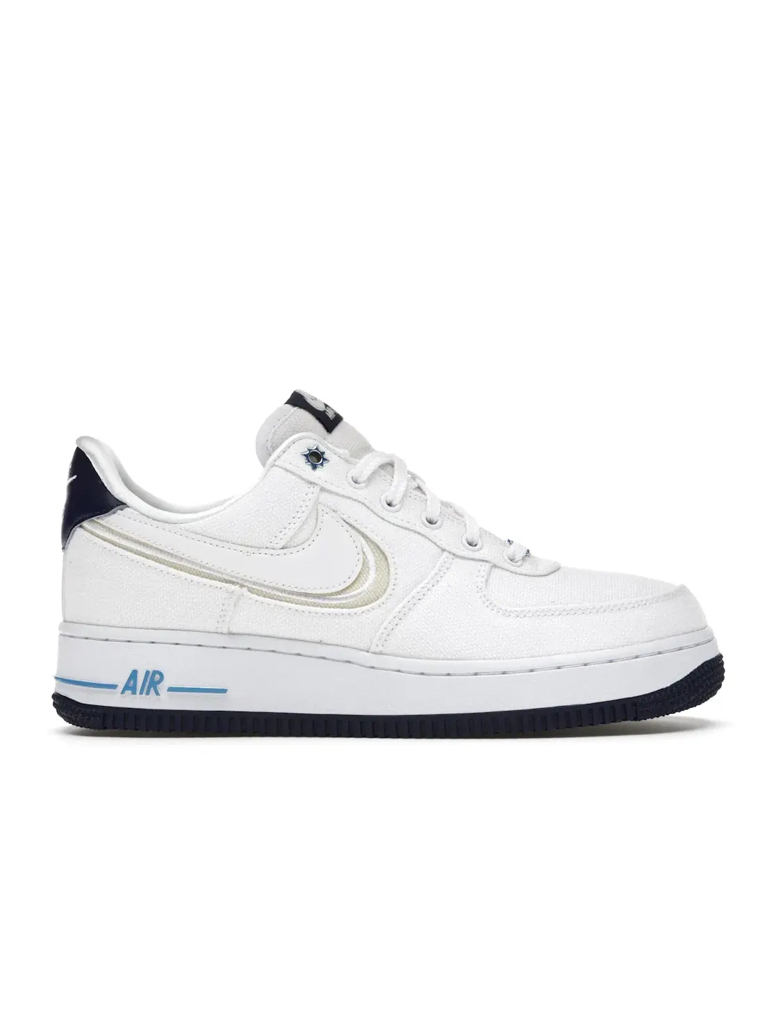 Мужские кроссовки Lifestyle с парусиновым верхом Nike Air Force 1 Low Premium — изображение 1 из 4, белый/белый--синий