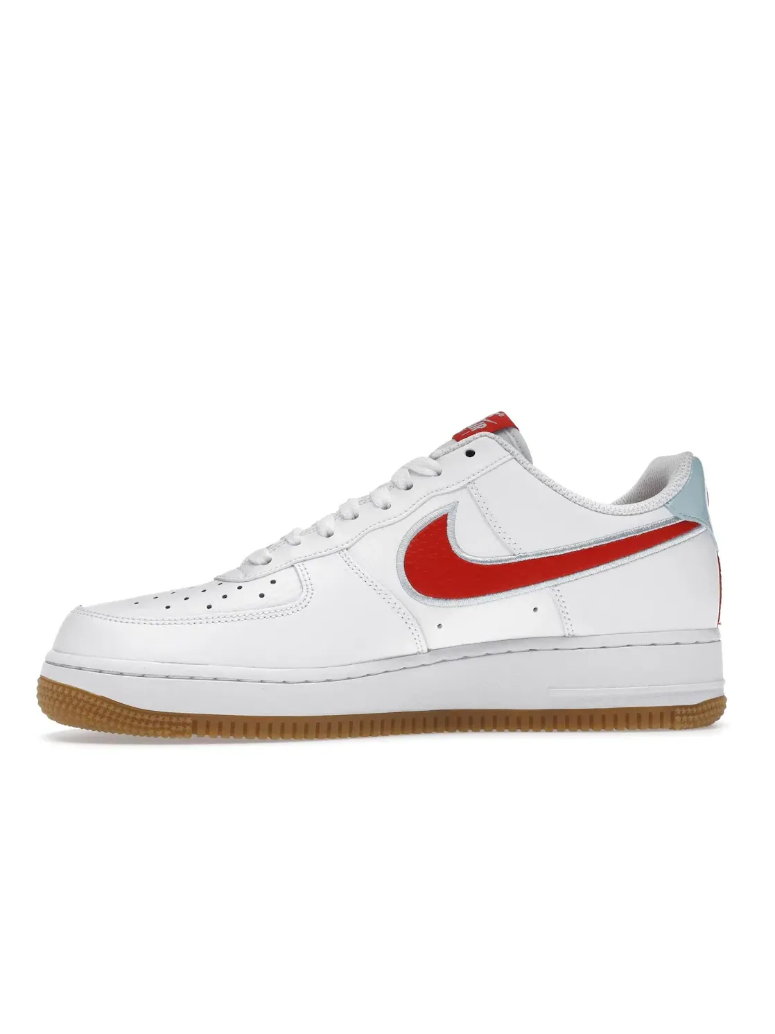 Мужские кроссовки кожаные Nike Air Force 1 Low — изображение 3 из 4, белый/красный