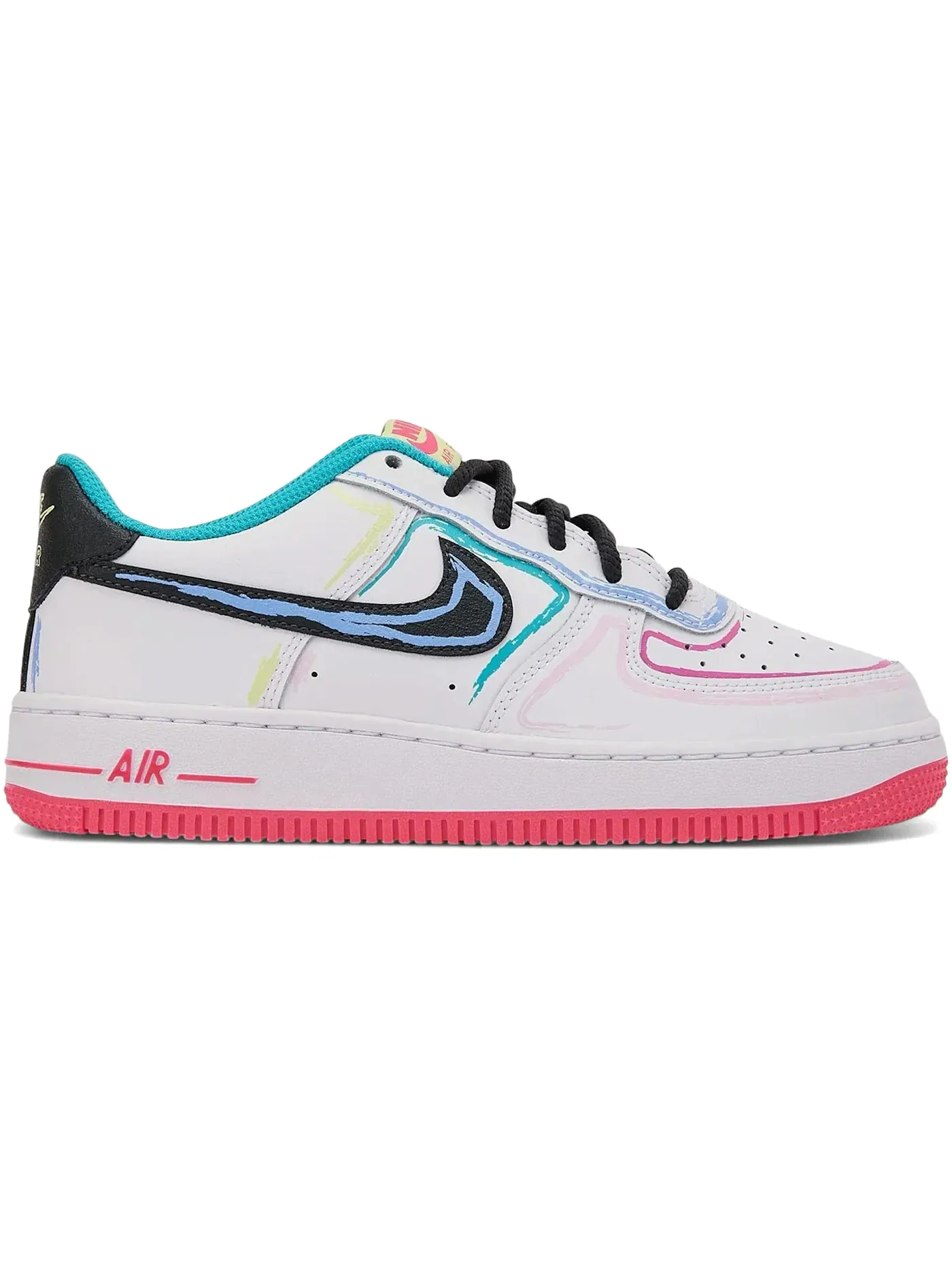 Детские кроссовки Lifestyle Nike Air Force 1 Low — изображение 1 из 1, белый/розовый