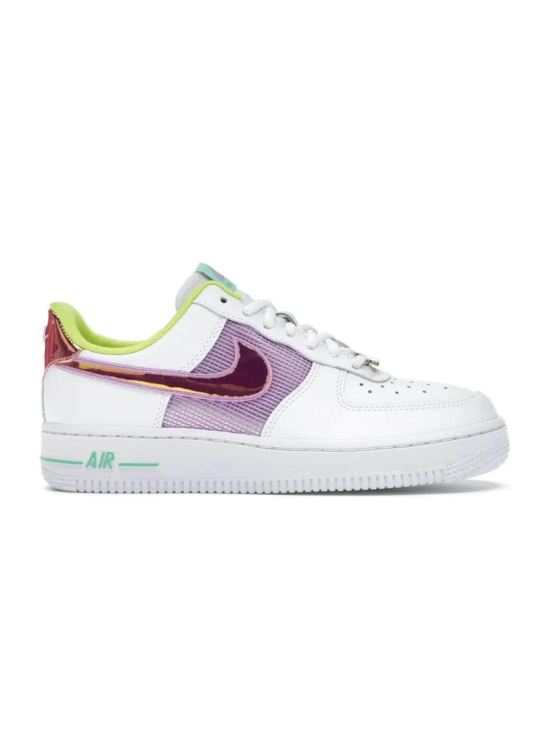 Женские кроссовки с перфорацией Nike Air Force 1 Low — изображение 1 из 4, белый/-зеленый-мульти