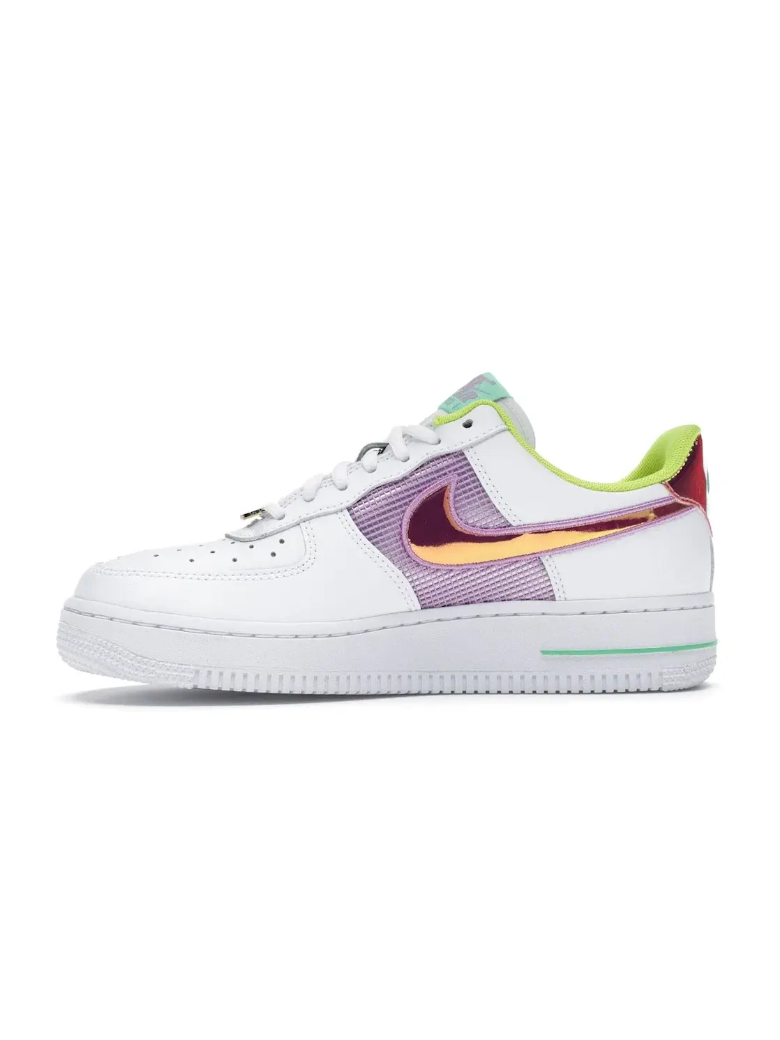 Женские кроссовки с перфорацией Nike Air Force 1 Low — изображение 3 из 4, белый/-зеленый-мульти
