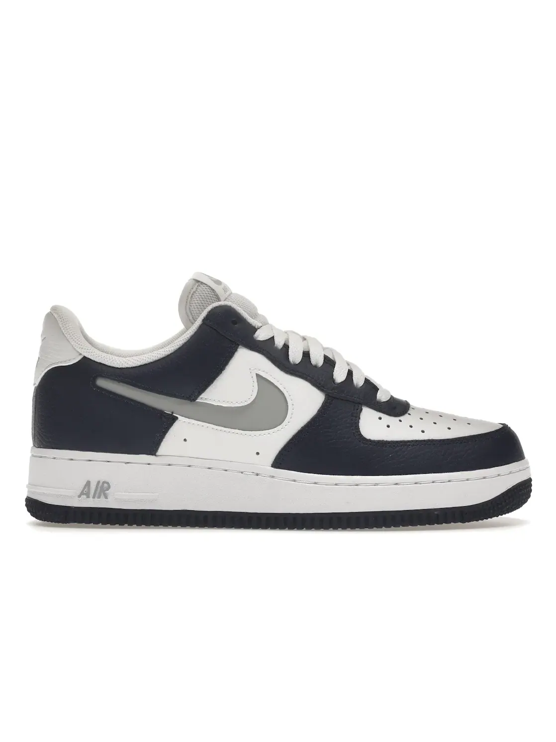 Мужские кроссовки с кожаным верхом Nike Air Force 1 Low — изображение 1 из 4, белый/темно-синий-серый