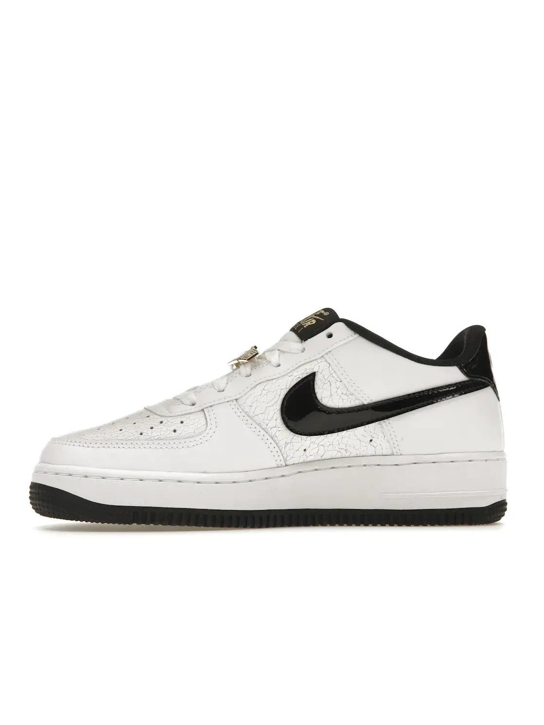 Детские кроссовки Lifestyle Nike Air Force 1 Low World Champion (GS) — изображение 3 из 4, белый/черный/золотистый