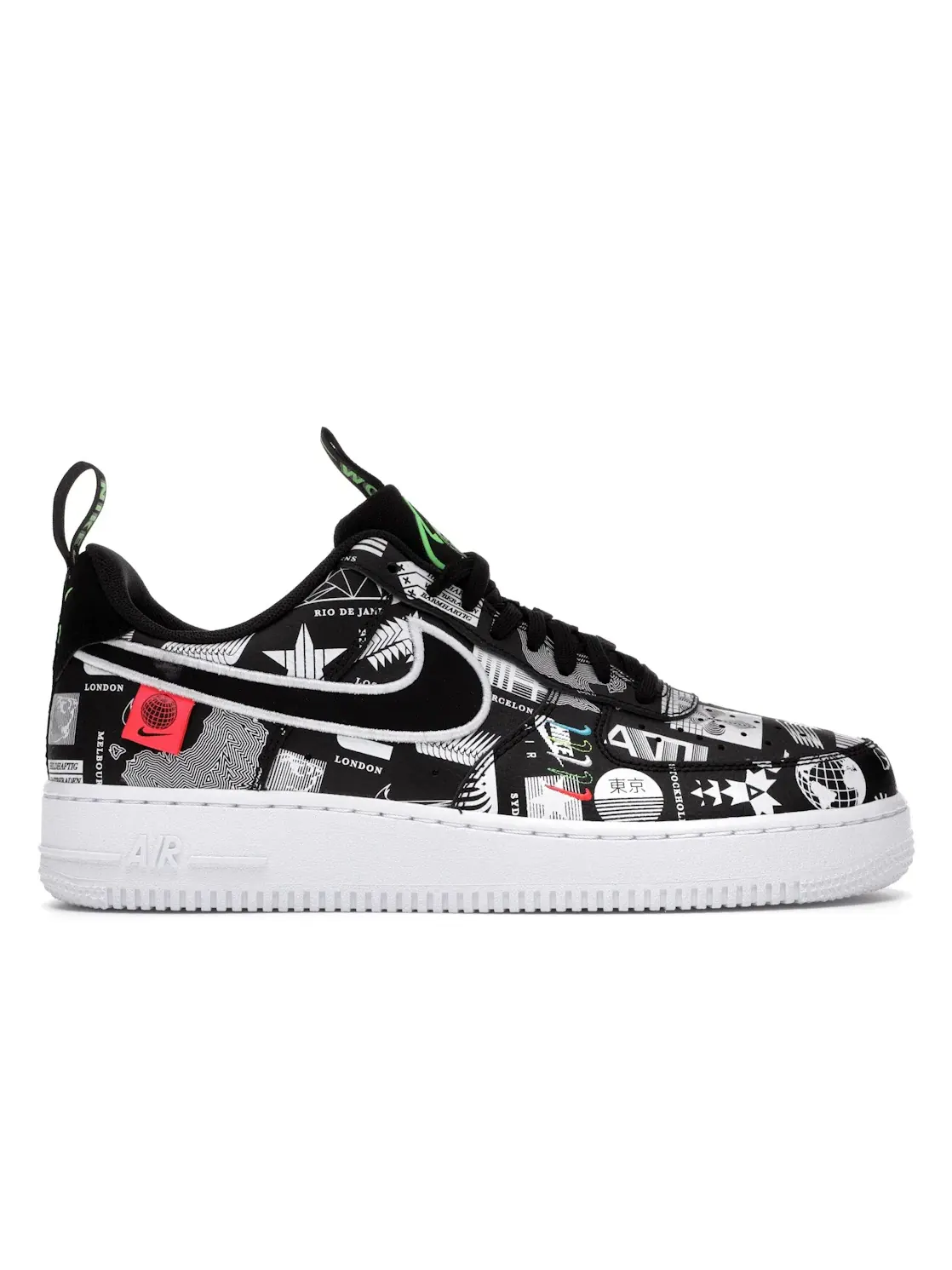 Мужские кроссовки Lifestyle с принтом Nike Air Force 1 Low — изображение 1 из 4, черный/белый