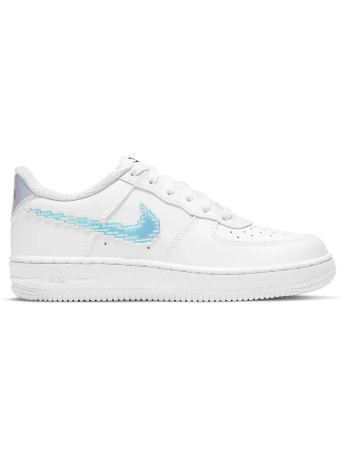 Детские кроссовки с цифровым принтом Nike Air Force 1 LV8 — изображение 1 из 1, белый/черный/мульти