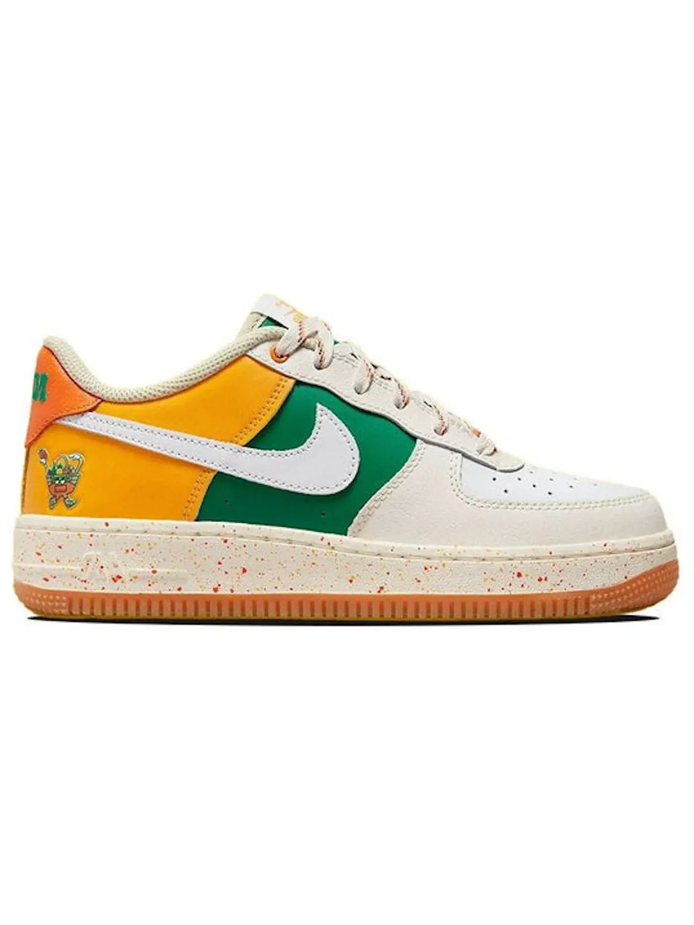 Детские кроссовки Lifestyle Nike Air Force 1 LV8 — изображение 1 из 1, зеленый/желтый-оранжевый