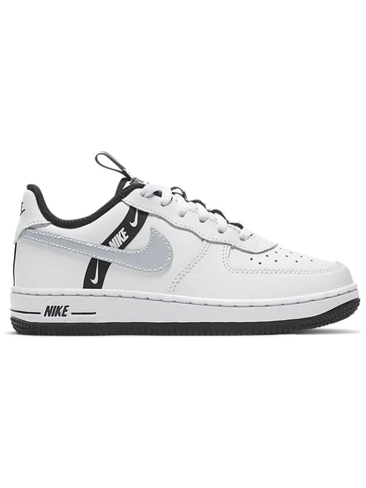 Детские кроссовки Lifestyle Nike Air Force 1 — изображение 1 из 1, белый черный серебристый