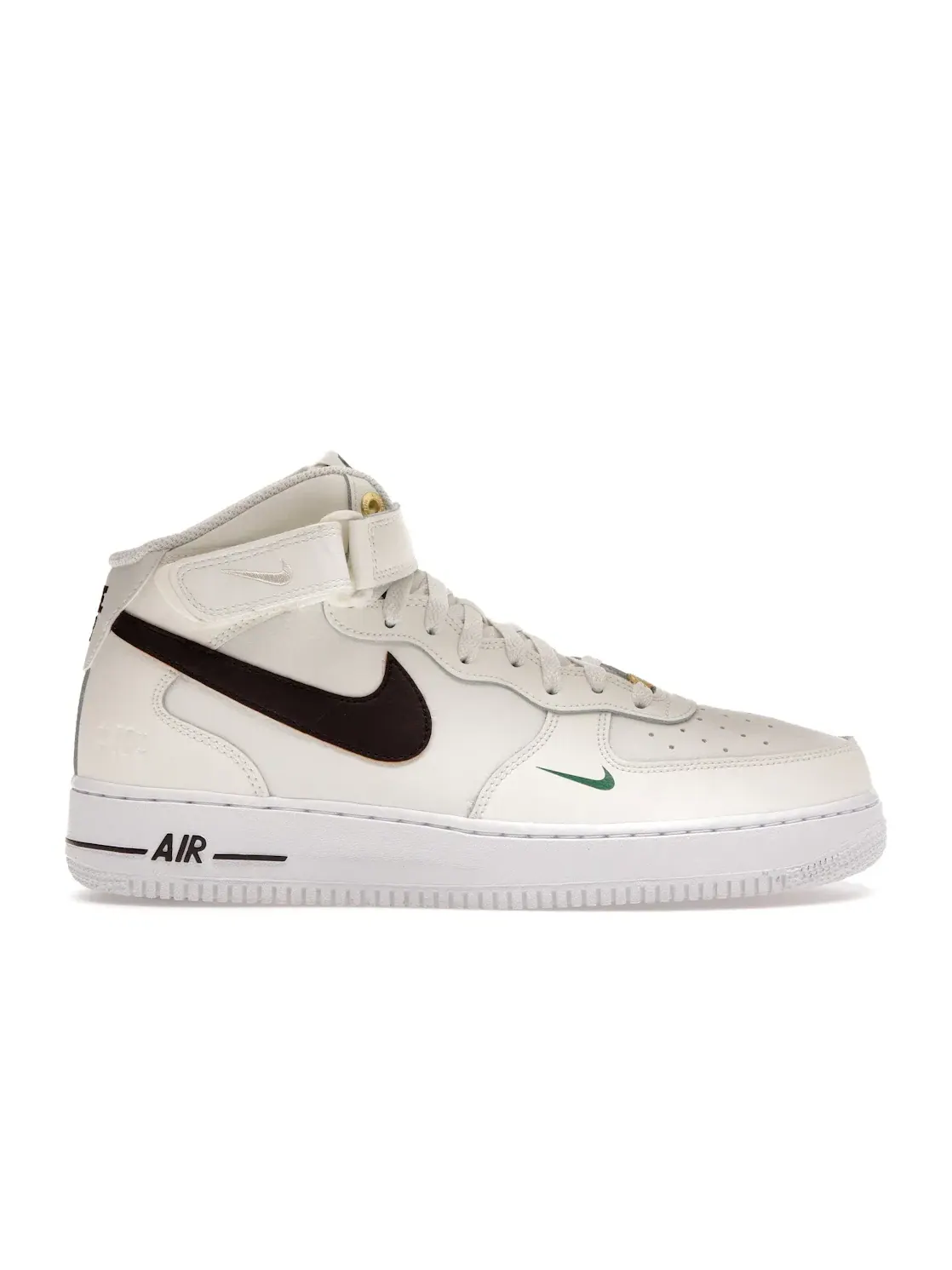 Мужские кроссовки Lifestyle с зернистой кожи Nike Air Force 1 Mid '07 LV8 — изображение 1 из 4, белый коричневый