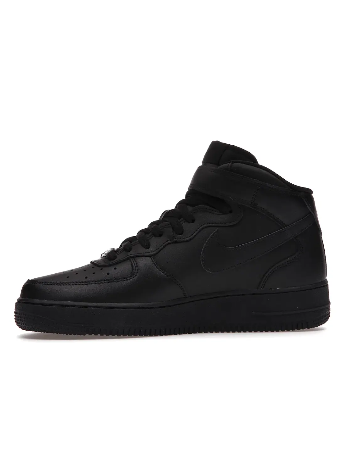 Мужские кроссовки кожаные Air Force 1 Mid '07 Nike — изображение 3 из 4, черный/черный