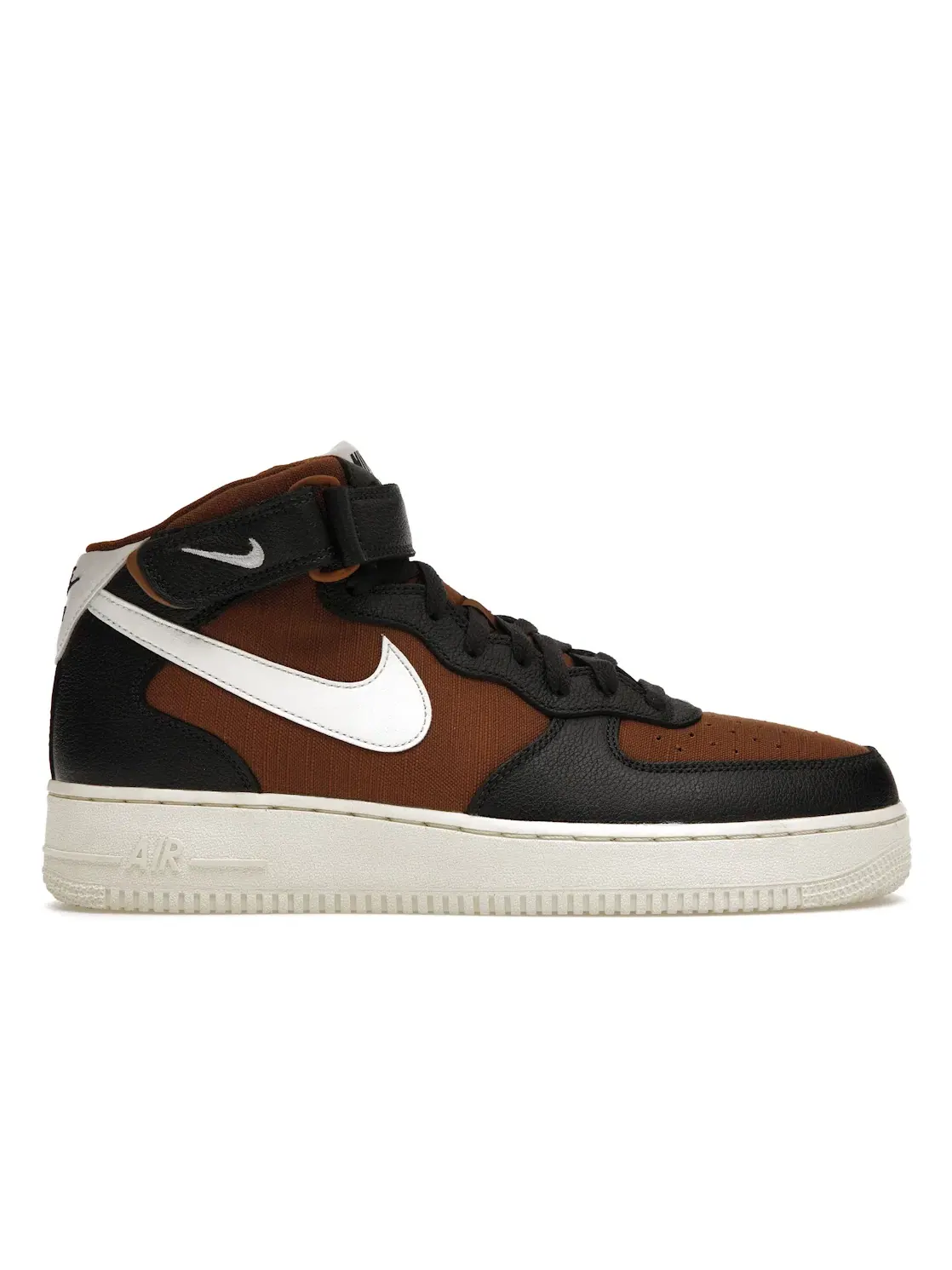 Мужские кроссовки Lifestyle с высоким берцем Nike Air Force 1 Mid '07 — изображение 1 из 4, черный//оранжевый