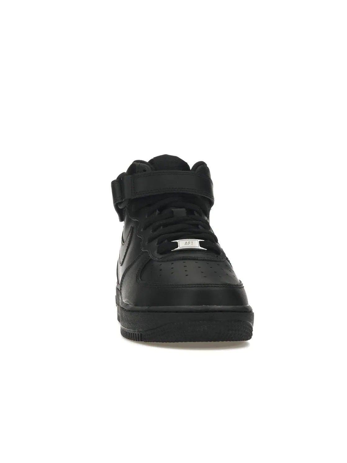 Детские кроссовки Lifestyle с высоким берцем Nike Air Force 1 Mid — изображение 2 из 4, черный/черный