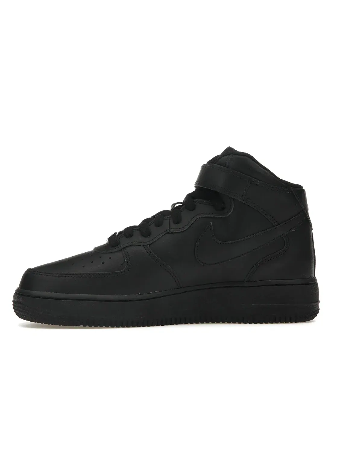 Детские кроссовки Lifestyle с высоким берцем Nike Air Force 1 Mid — изображение 3 из 4, черный/черный